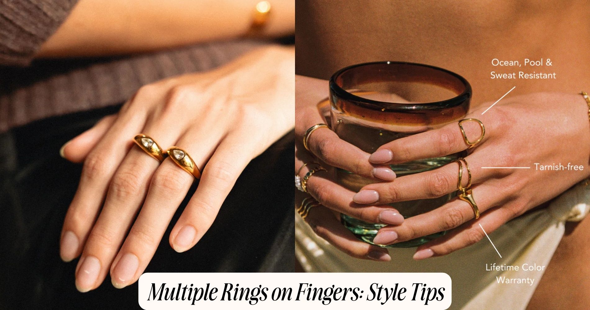 multiple rings on fingers