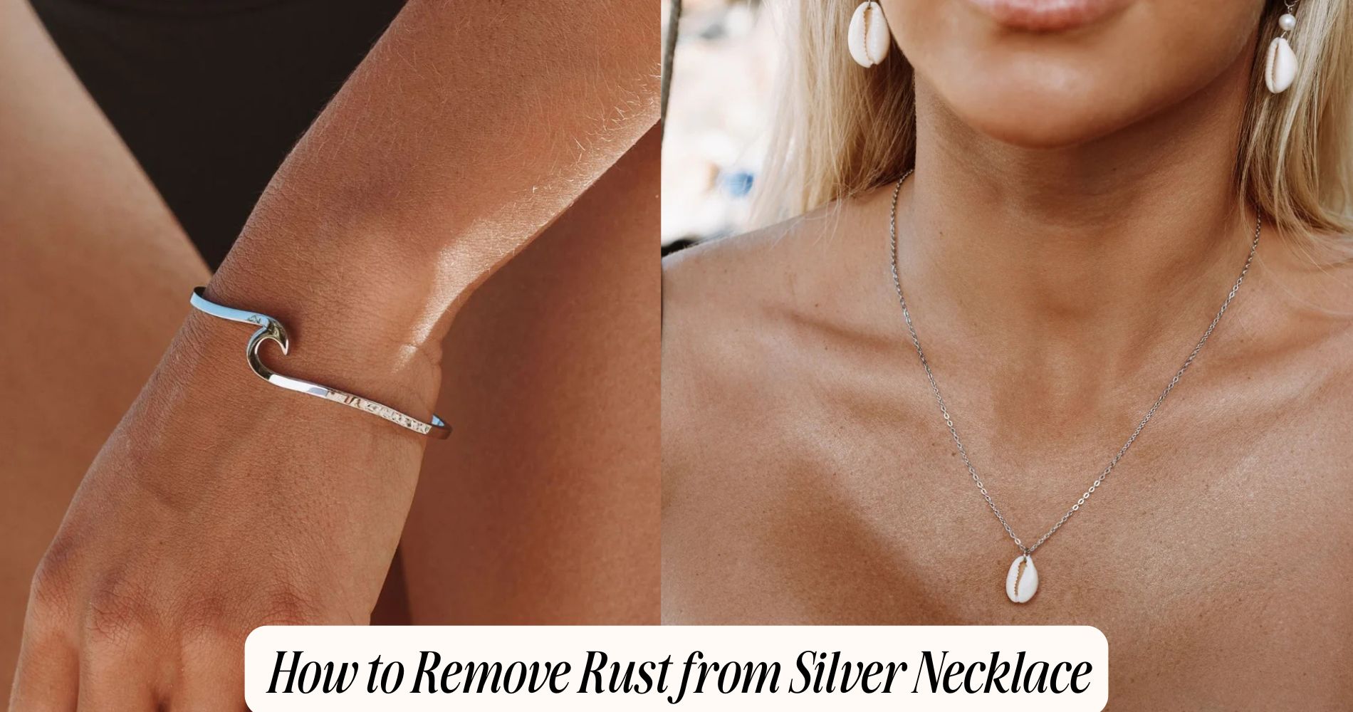 how to remove rust from silver necklace