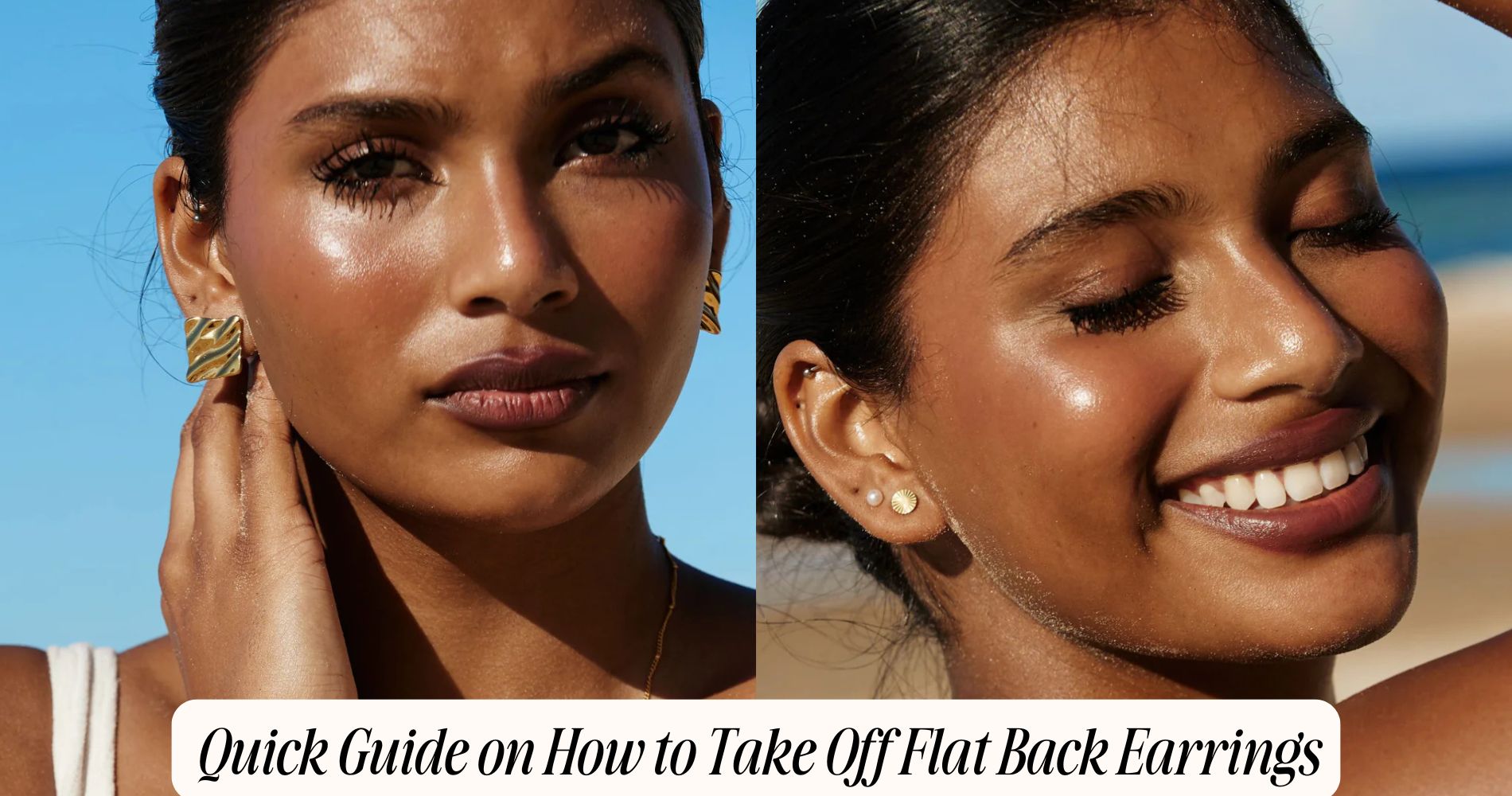 how to take off flat back earrings