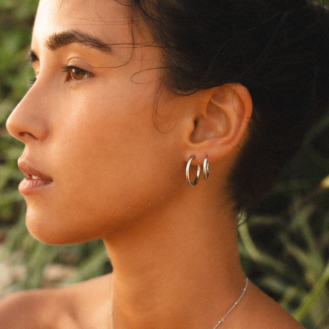 Silver Hoops