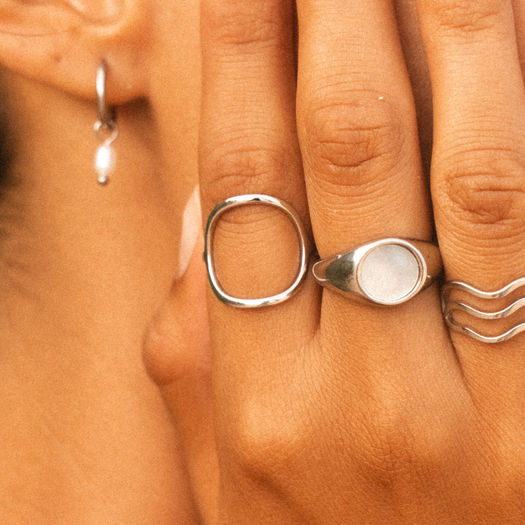 Silver Oval Ring