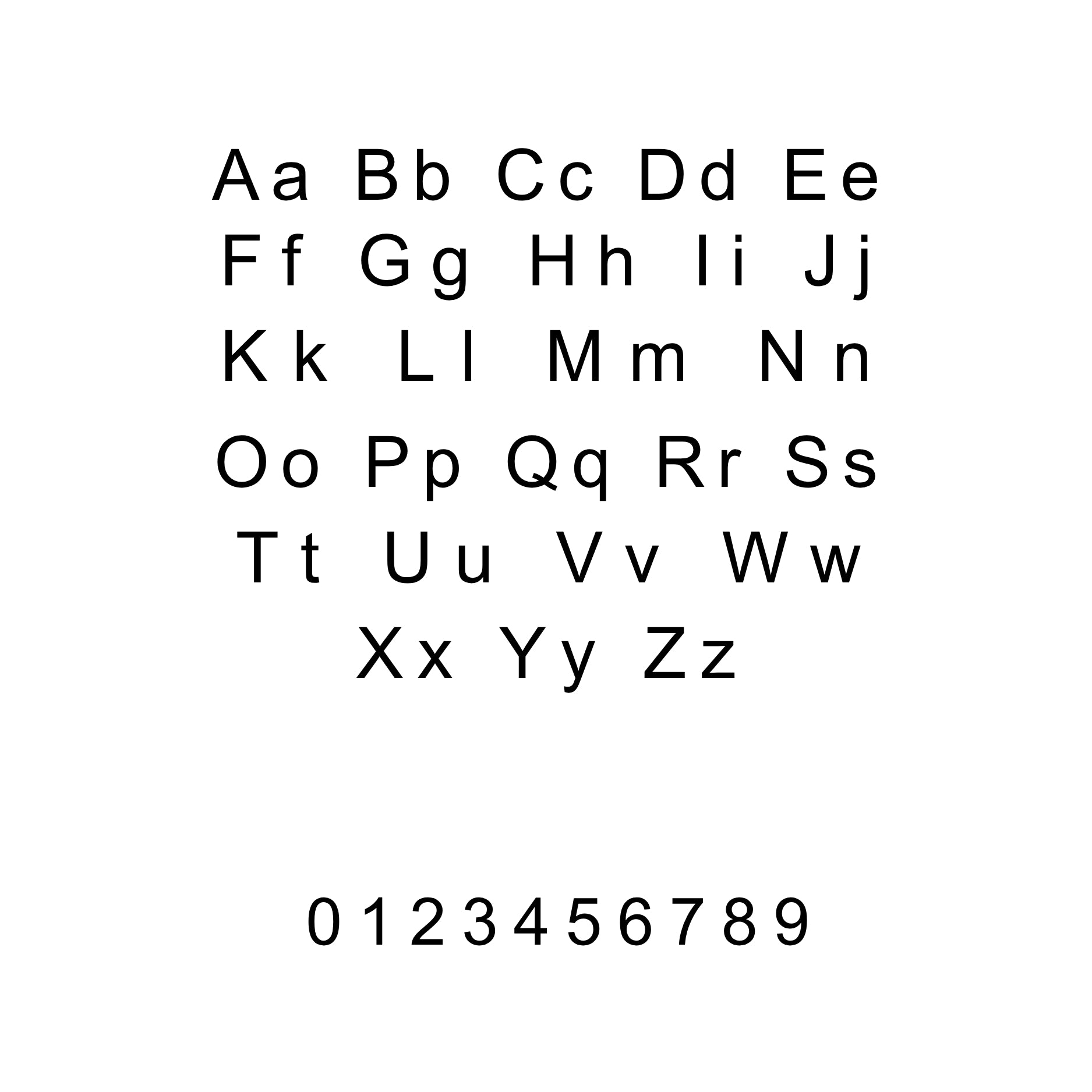 Arial Letters