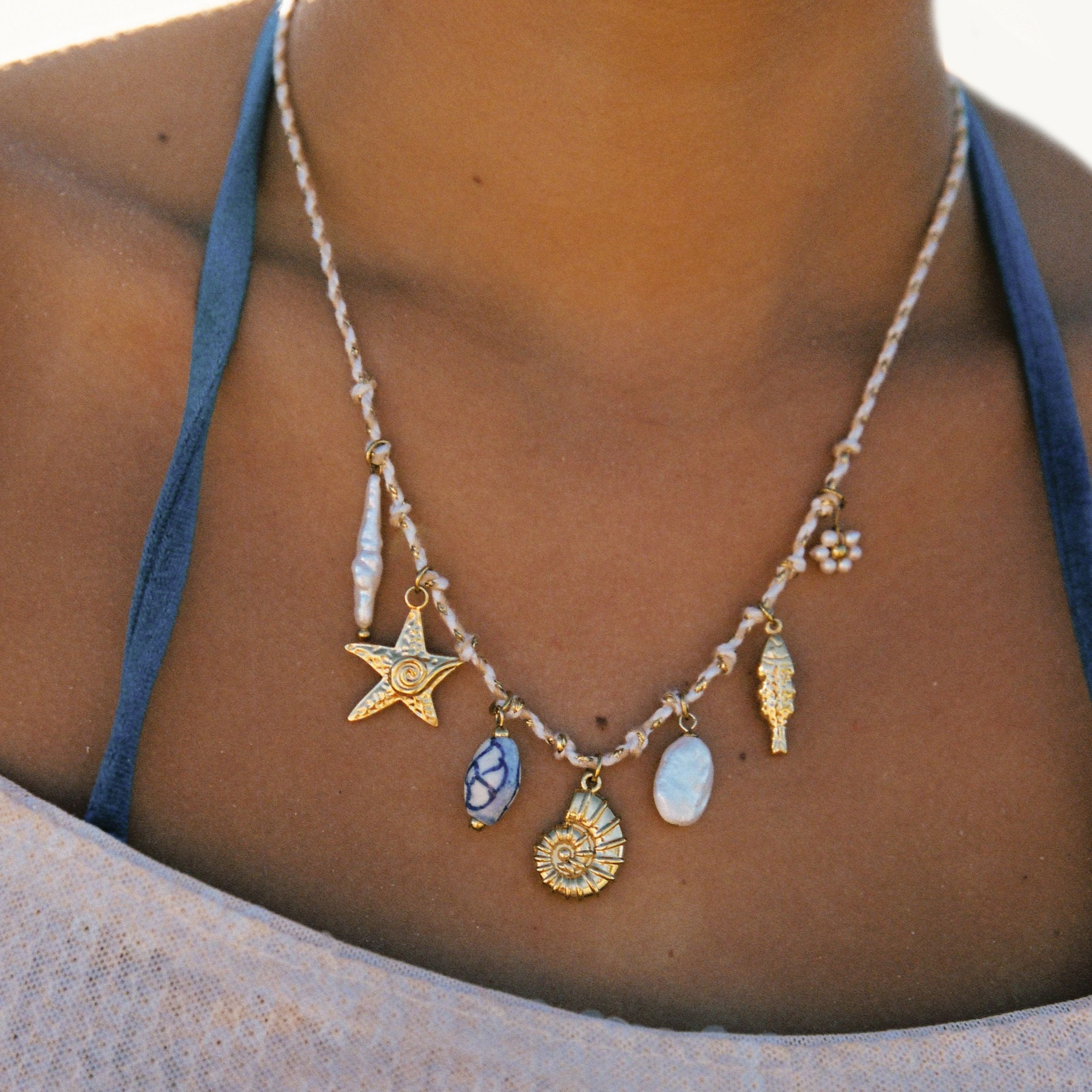 Cord Charms Necklace