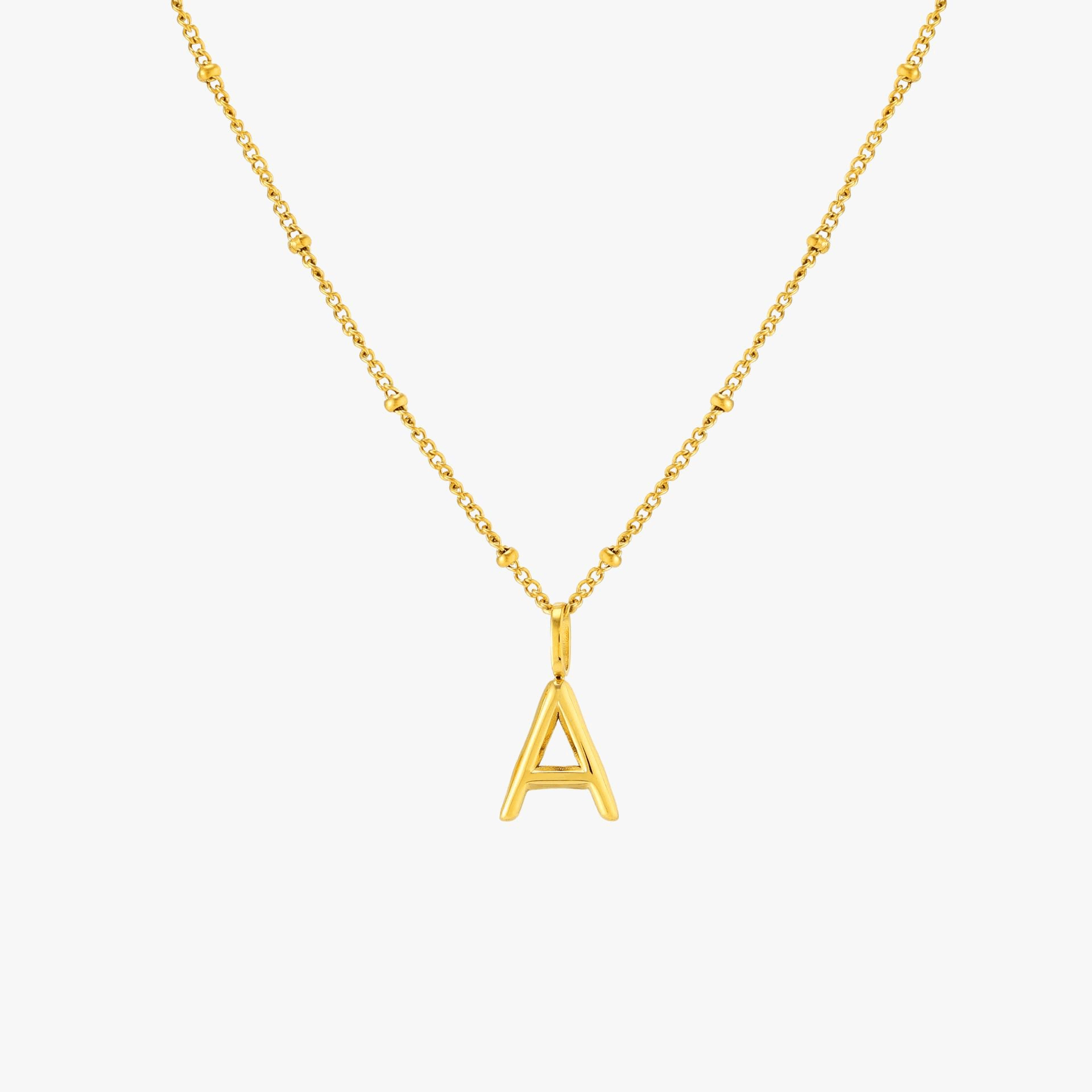 Custom Birthstone Letter Necklace