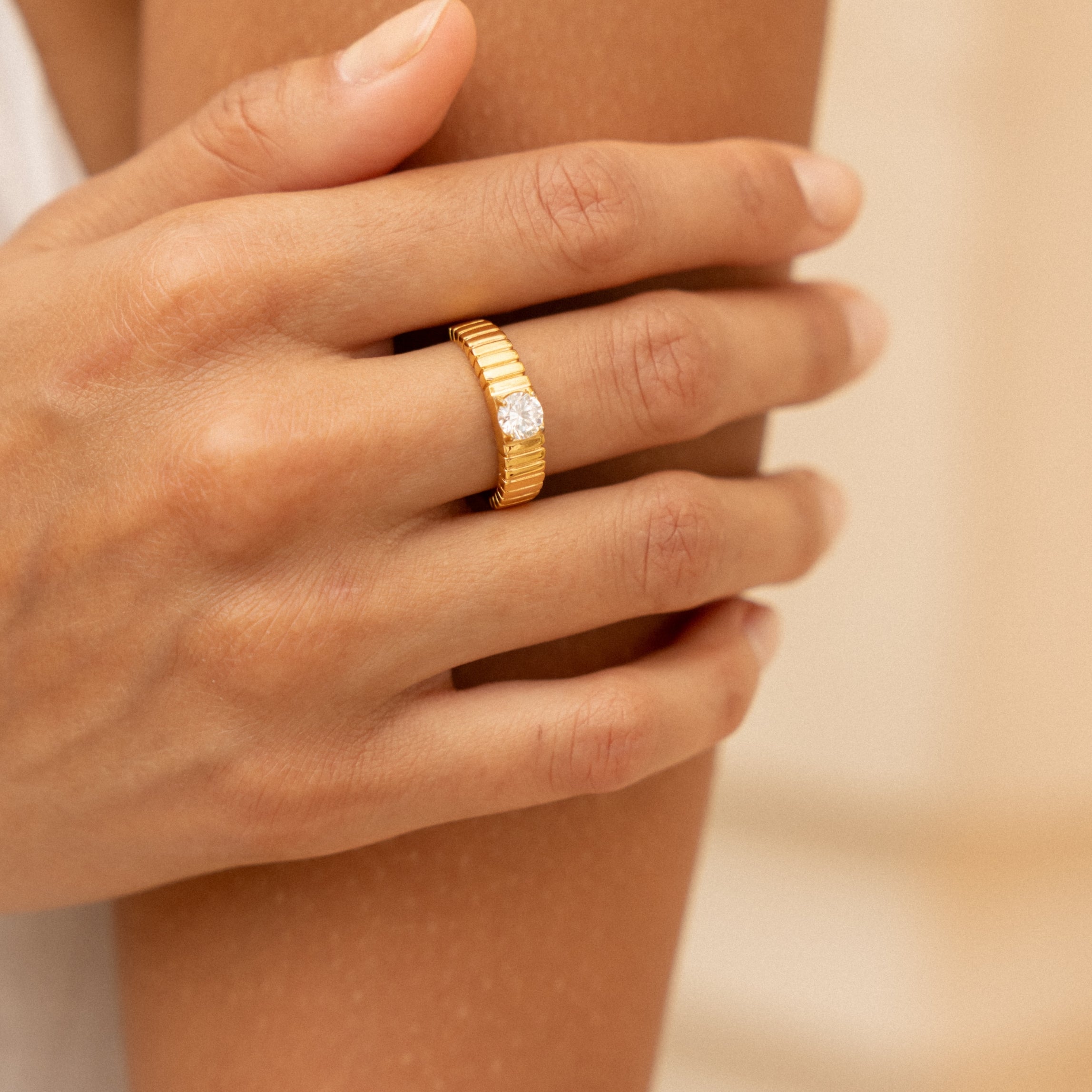 Elevated Gold Ring