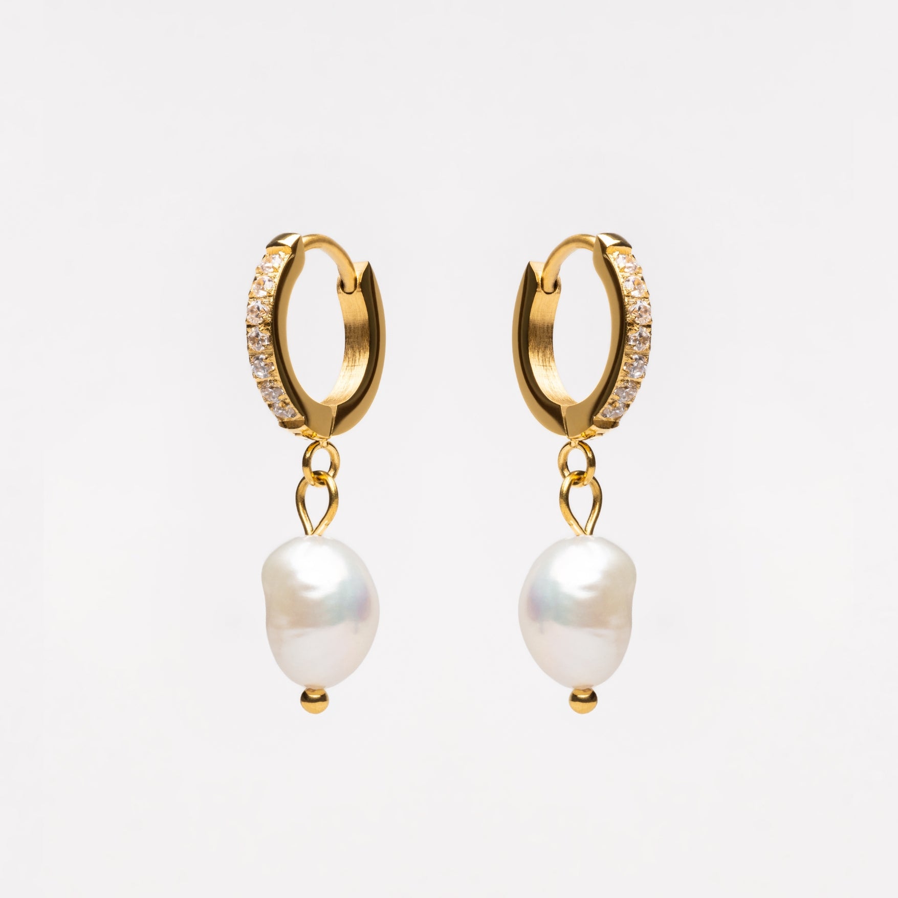 Freshwater Pearl Hoops