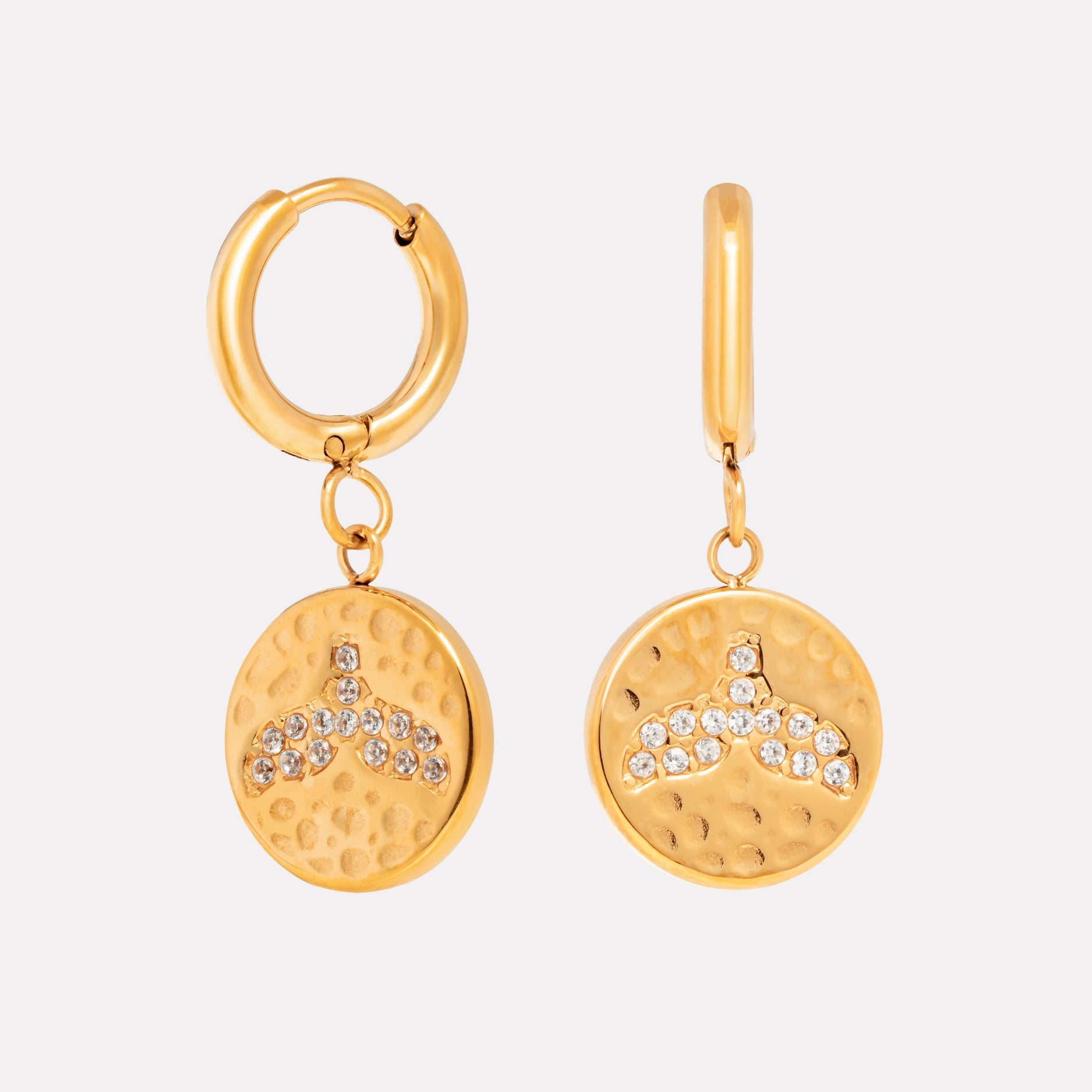 Gold Whale Tail Earrings
