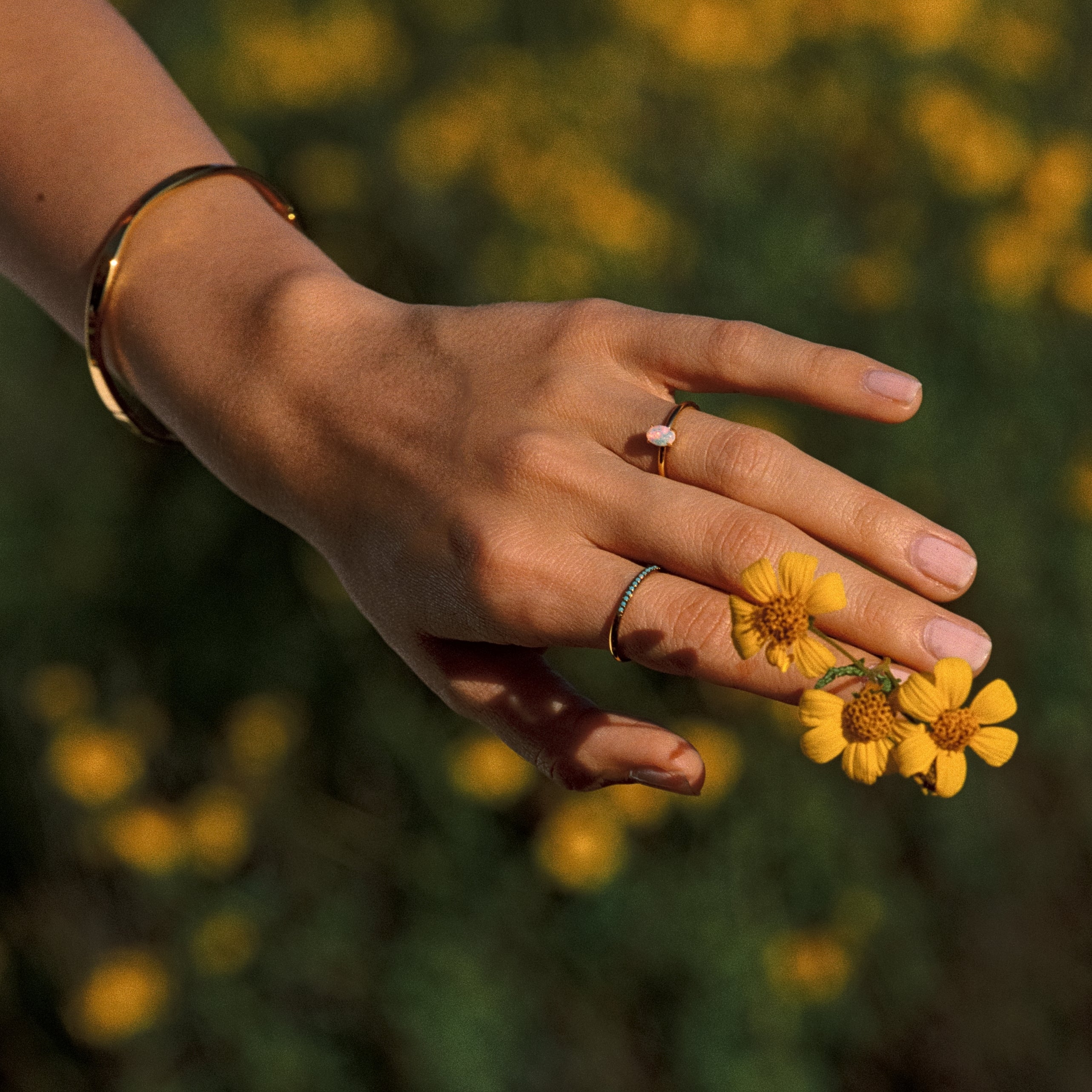 Milky Opal Stone Ring