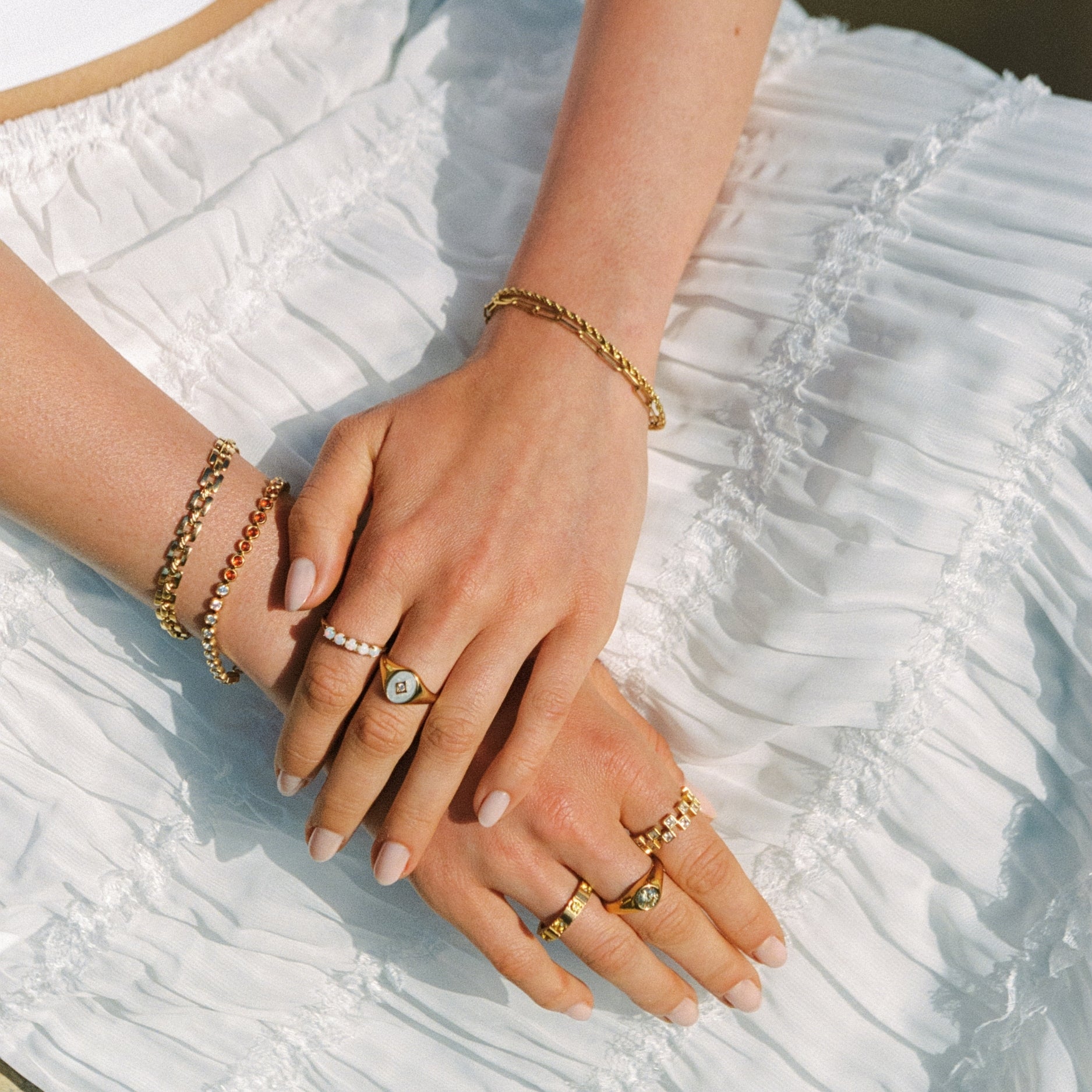 Opal Band Ring Ocean Inspired