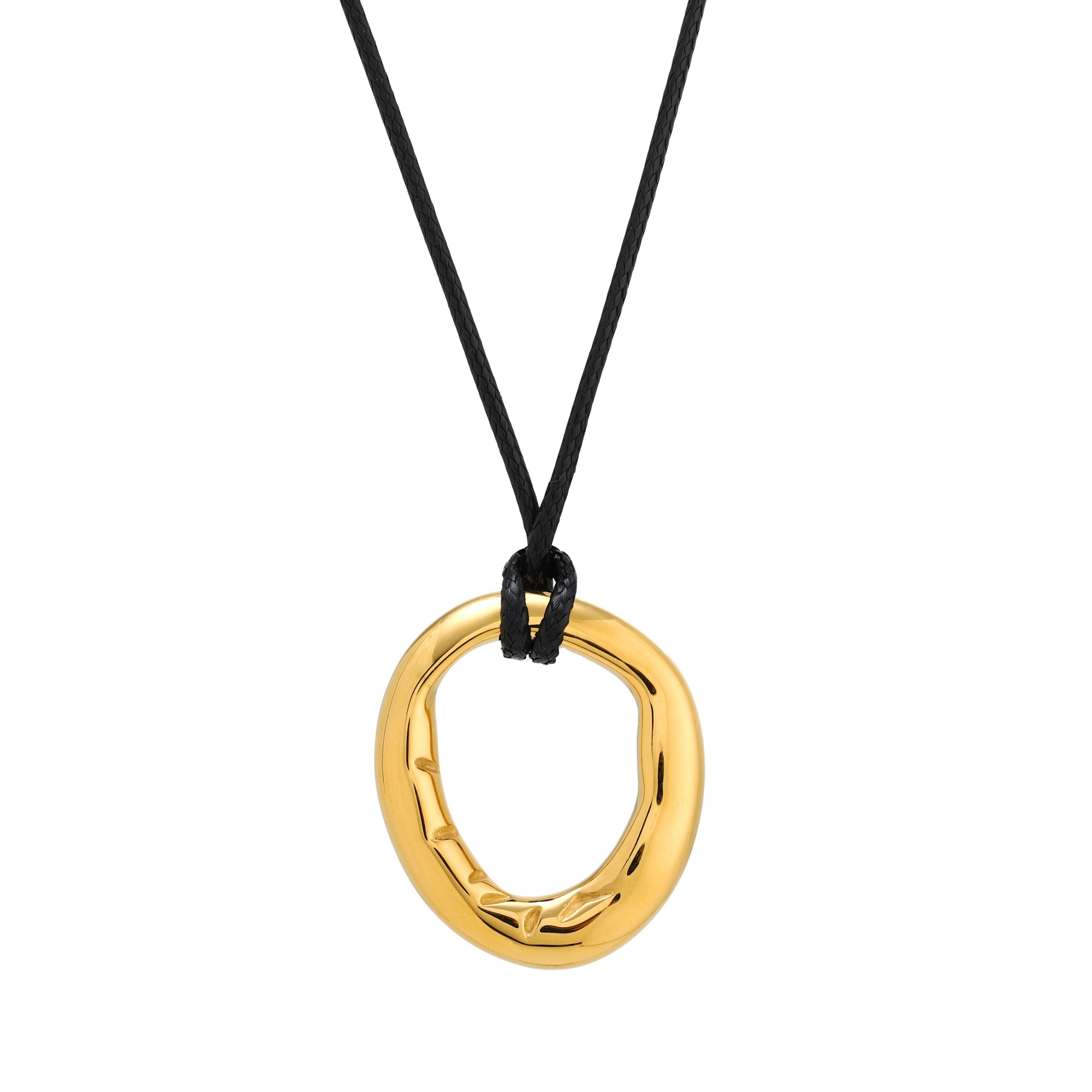 Rope Gold Circle Necklace