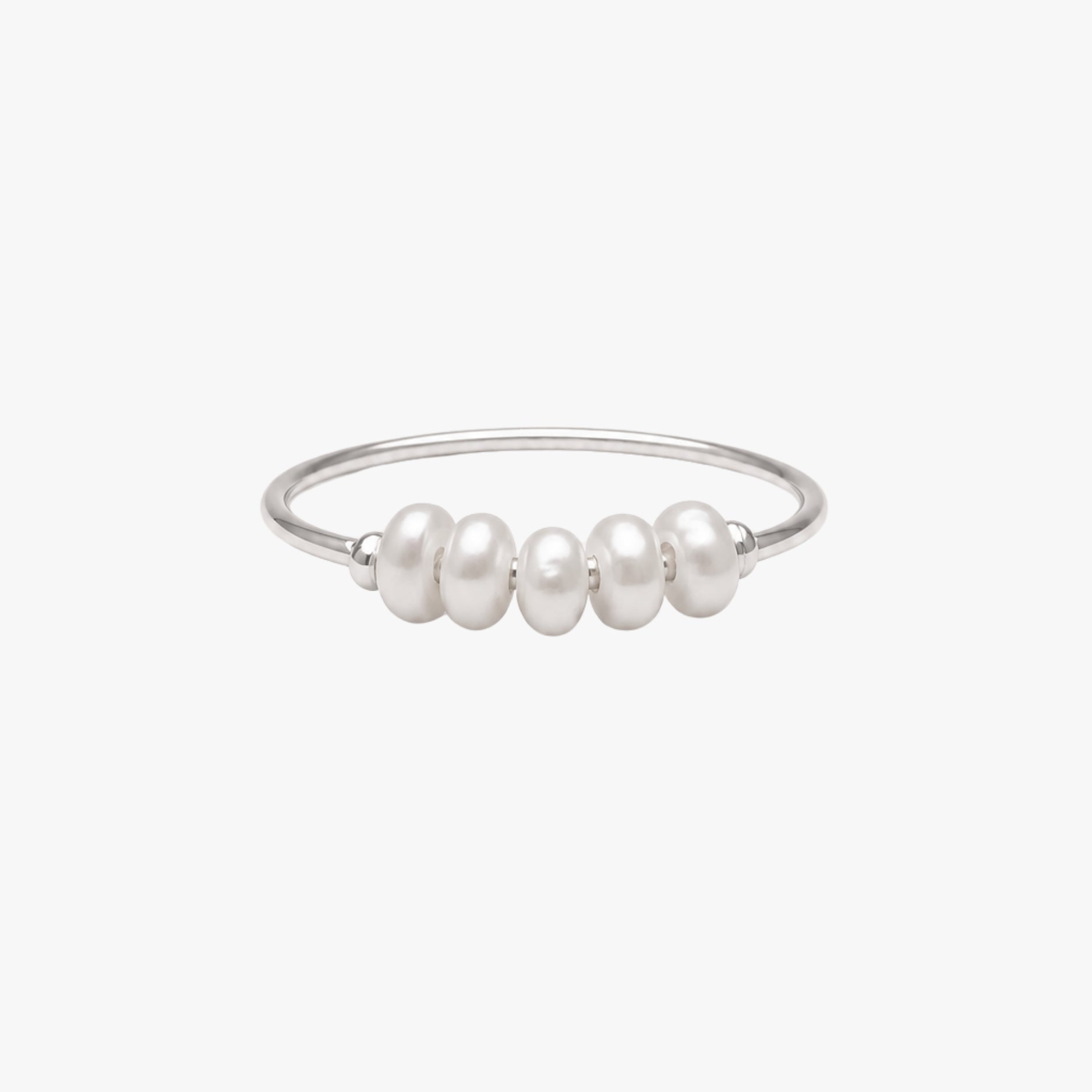 Silver Mini Pearls Ring