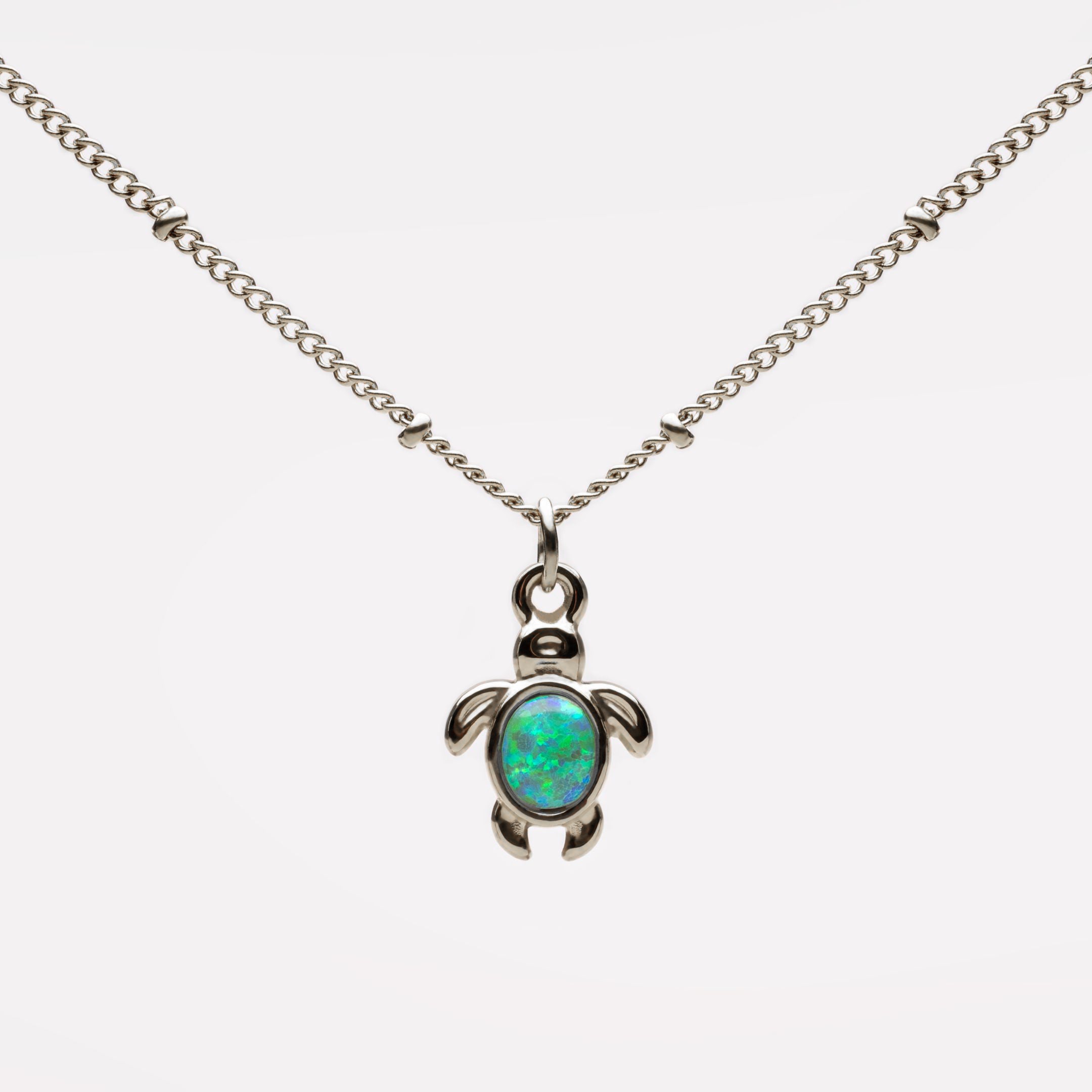 Opal Turtle Necklace