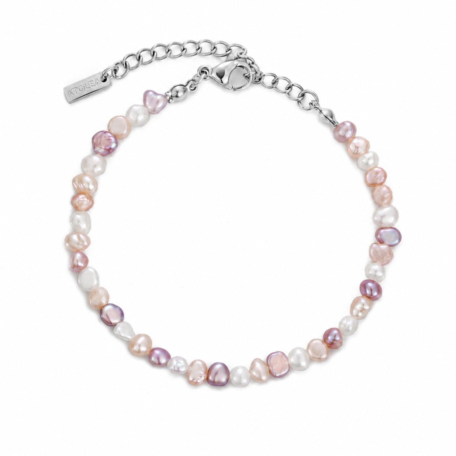Silver Perla Rose Anklet