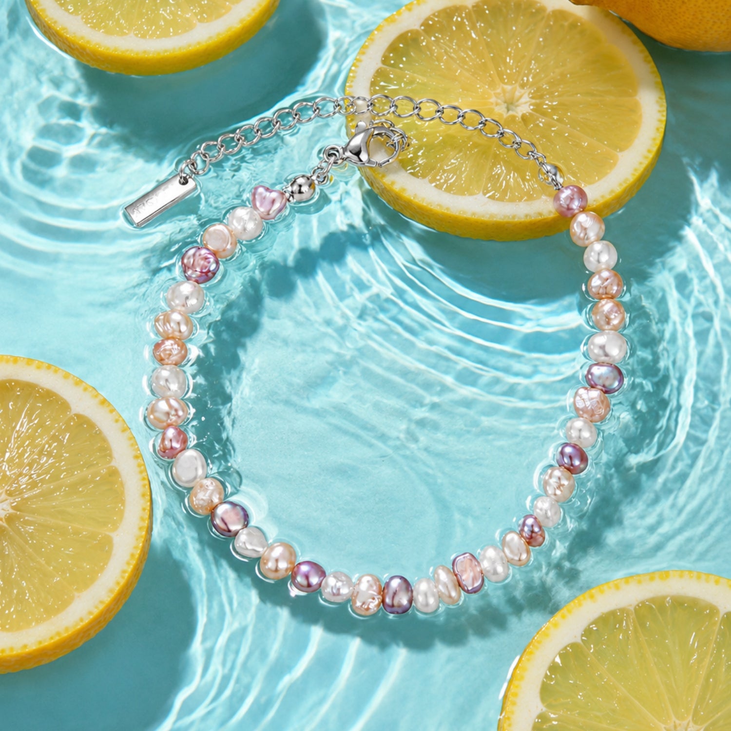Silver Perla Rose Bracelet