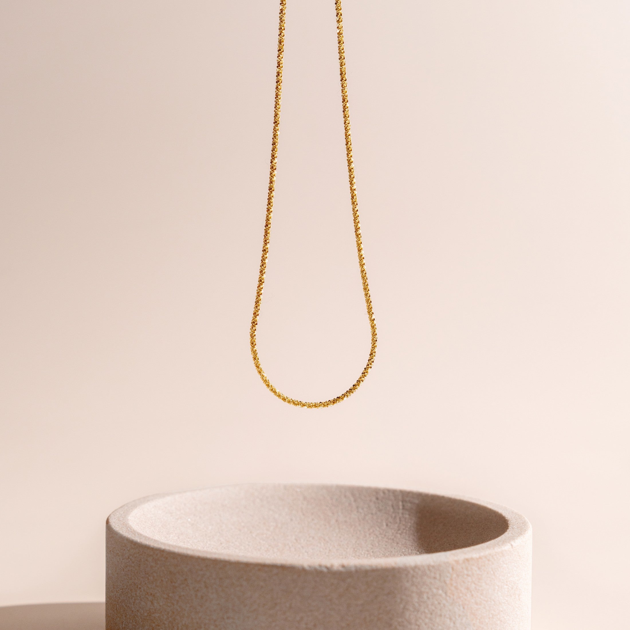 Gold Pop corn necklace