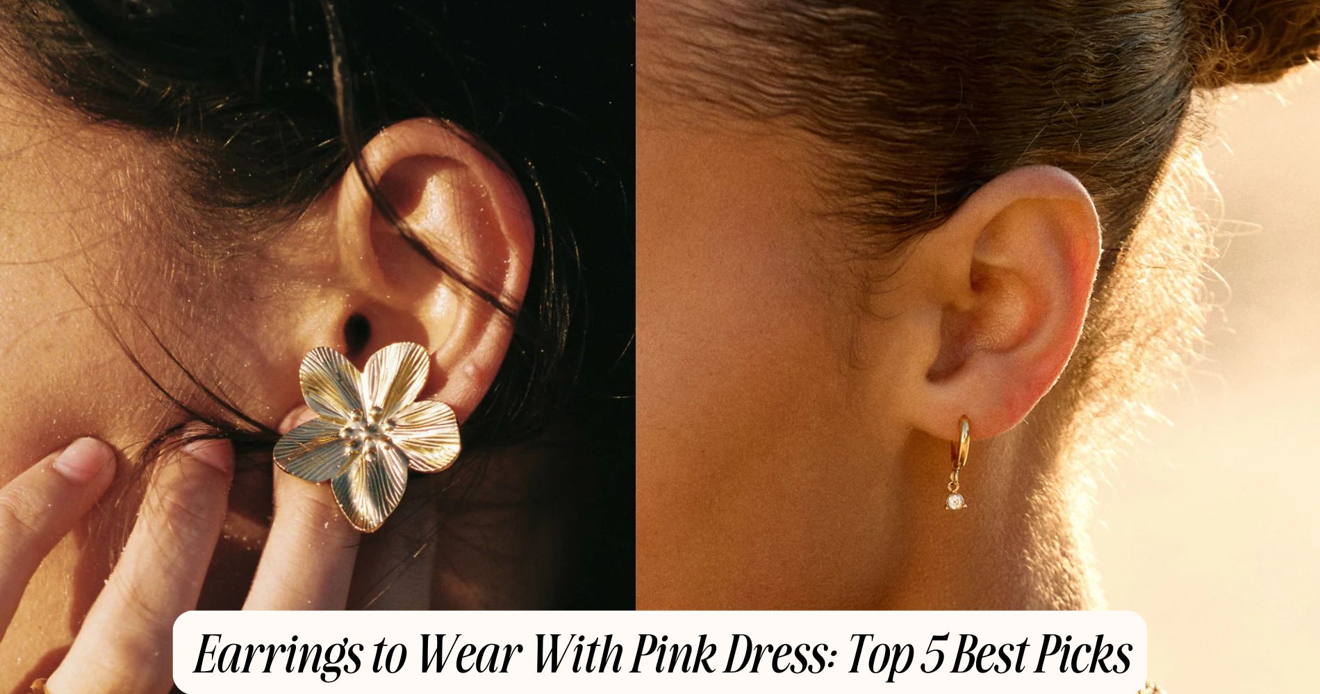 earrings to wear with pink dress