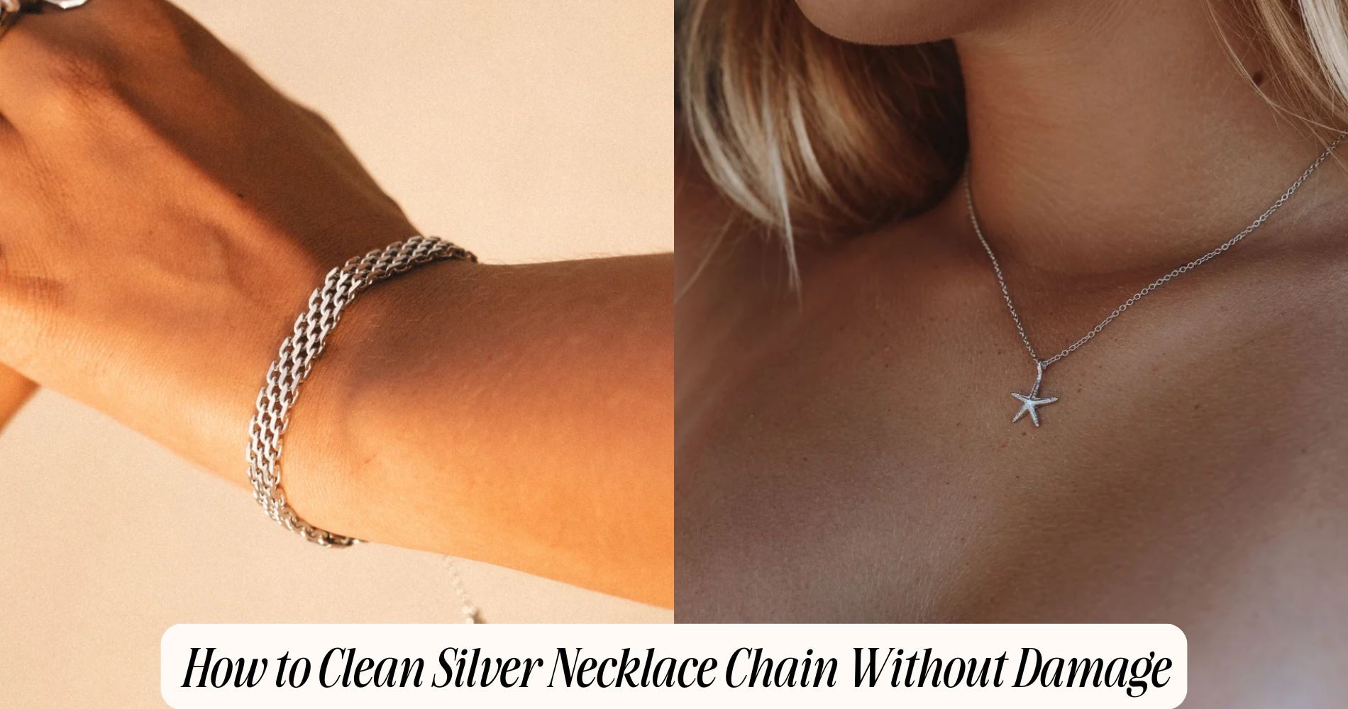 how to clean silver necklace chain