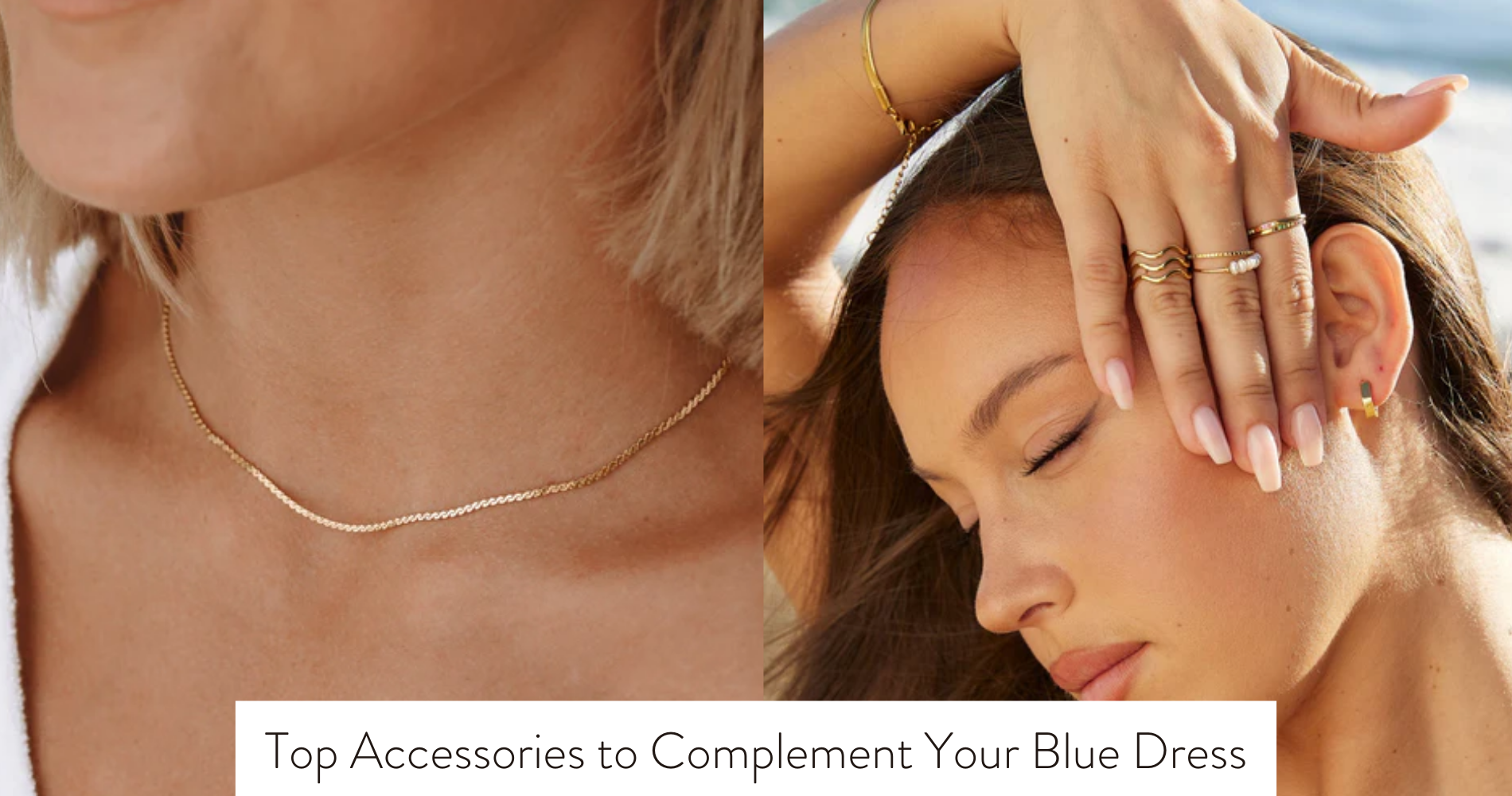 accessories for a blue dress