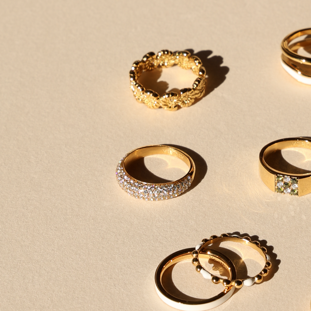 "Day & Night" Ring Set