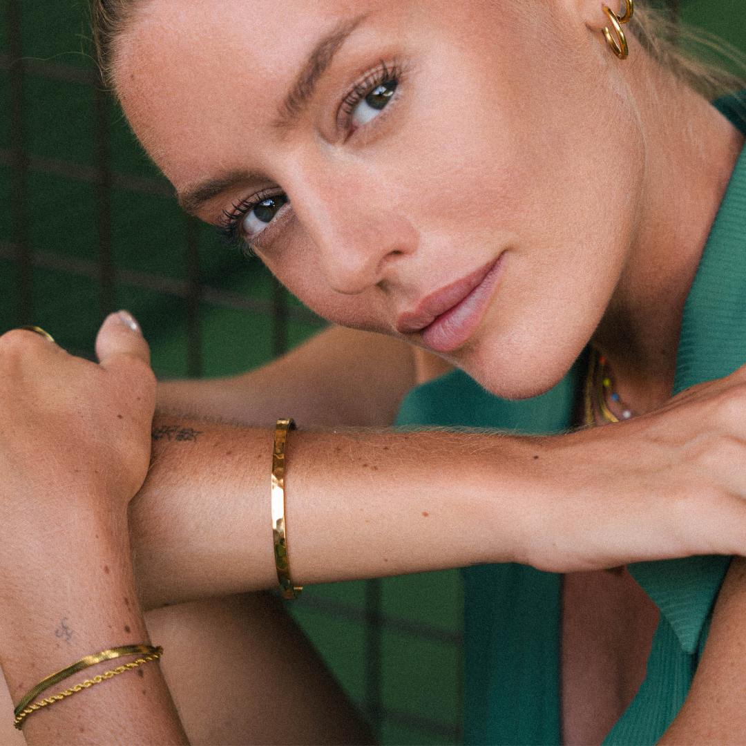 Golden Hammered Cuff