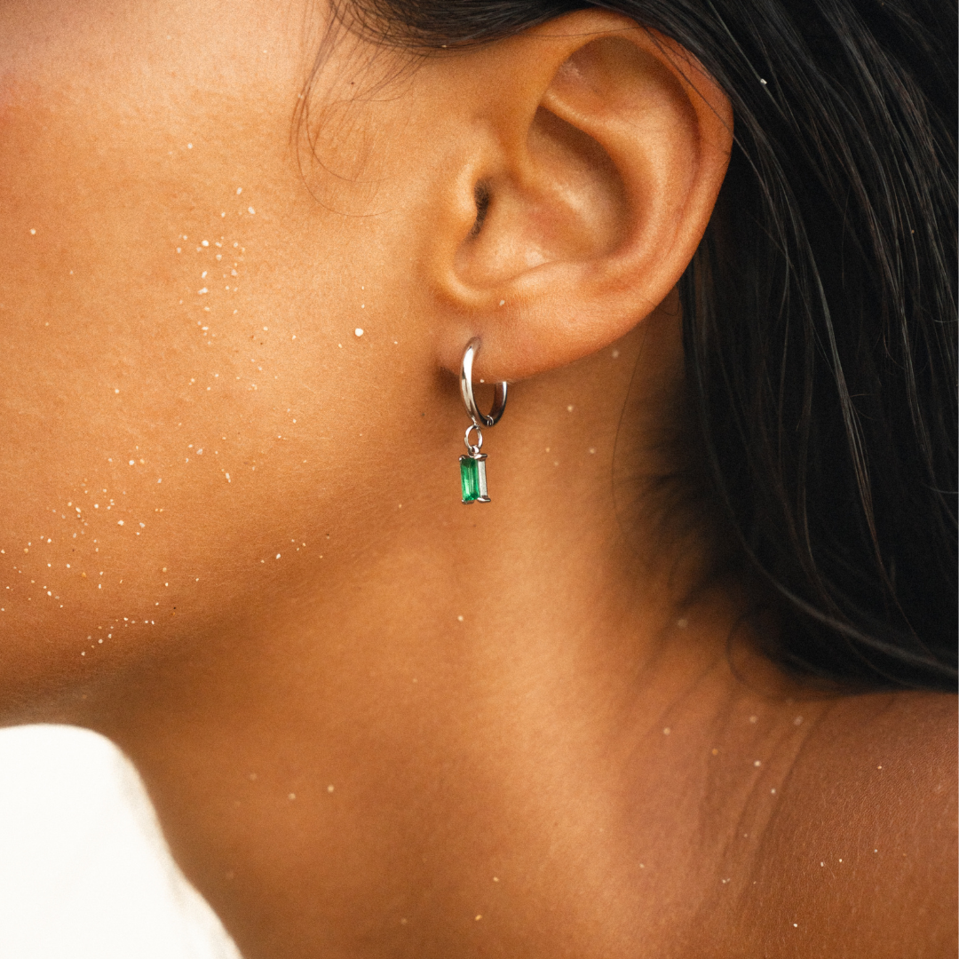 Green Stone Earrings