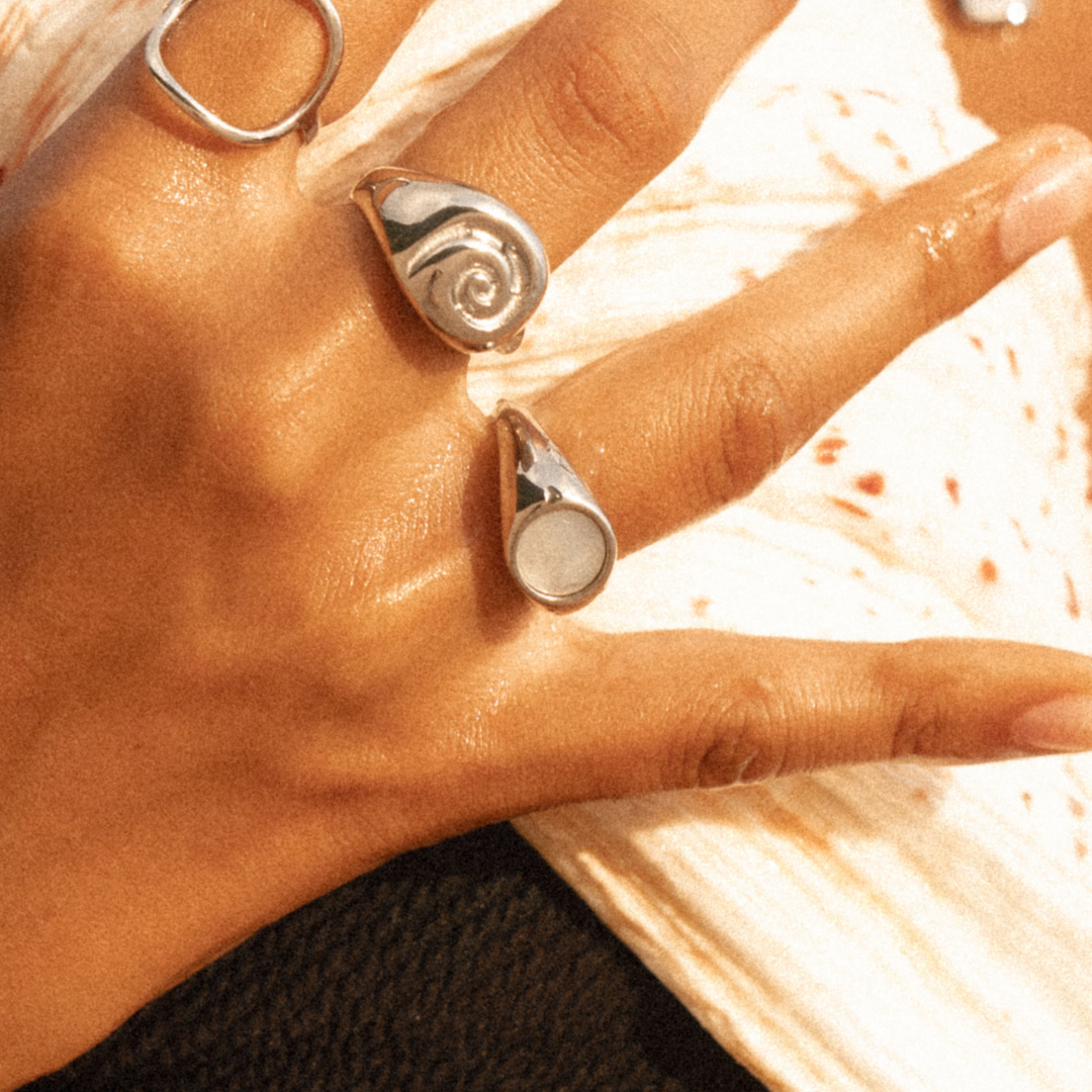 Silver Mother of Pearl Ring