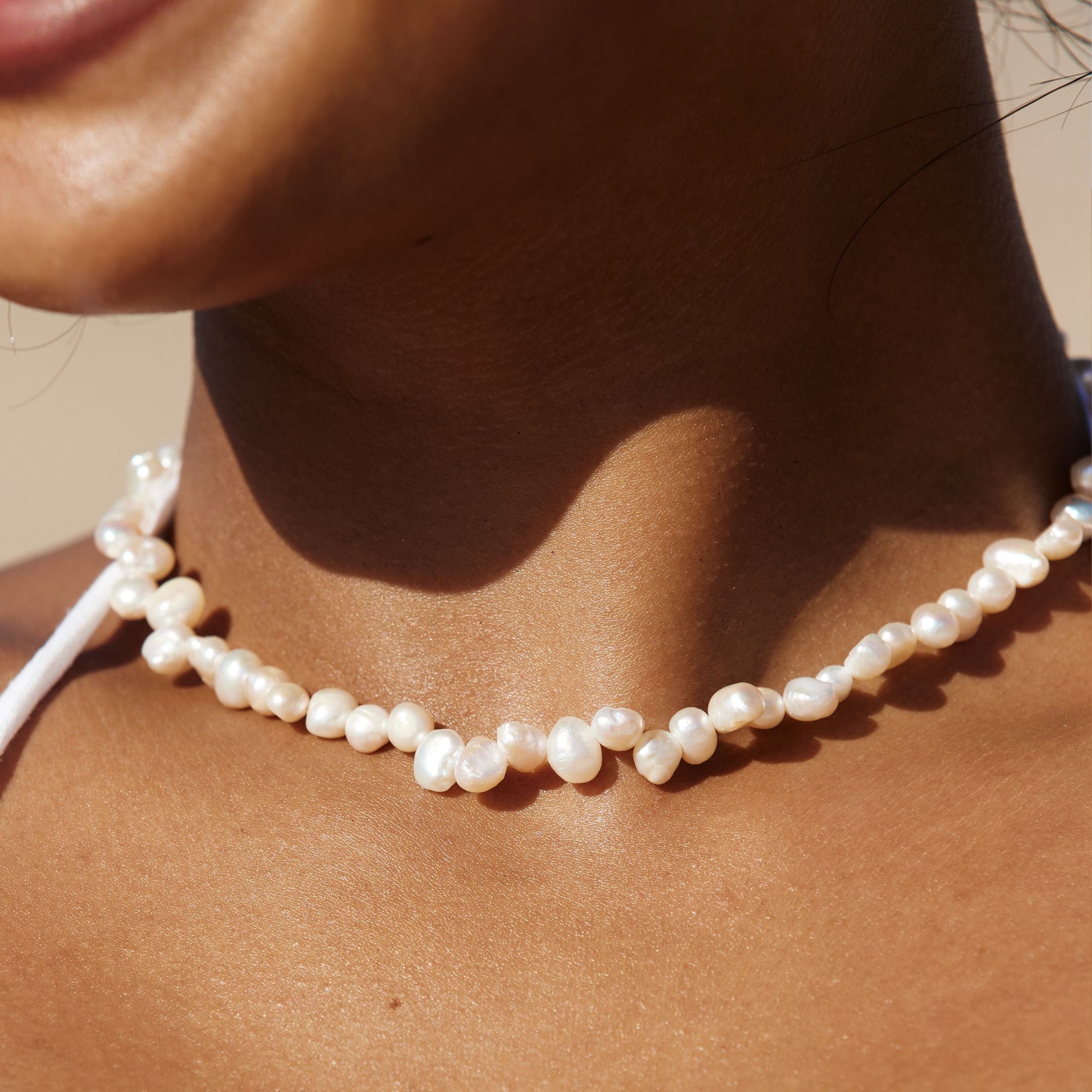 Beach pearl pendant