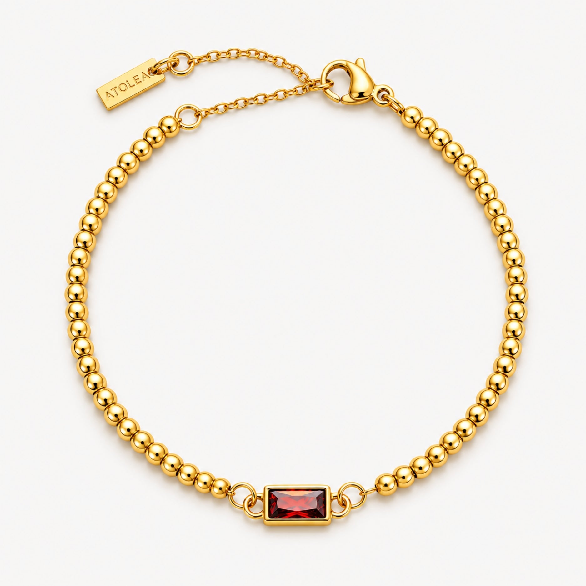 Birthstone Bracelet January Garnet