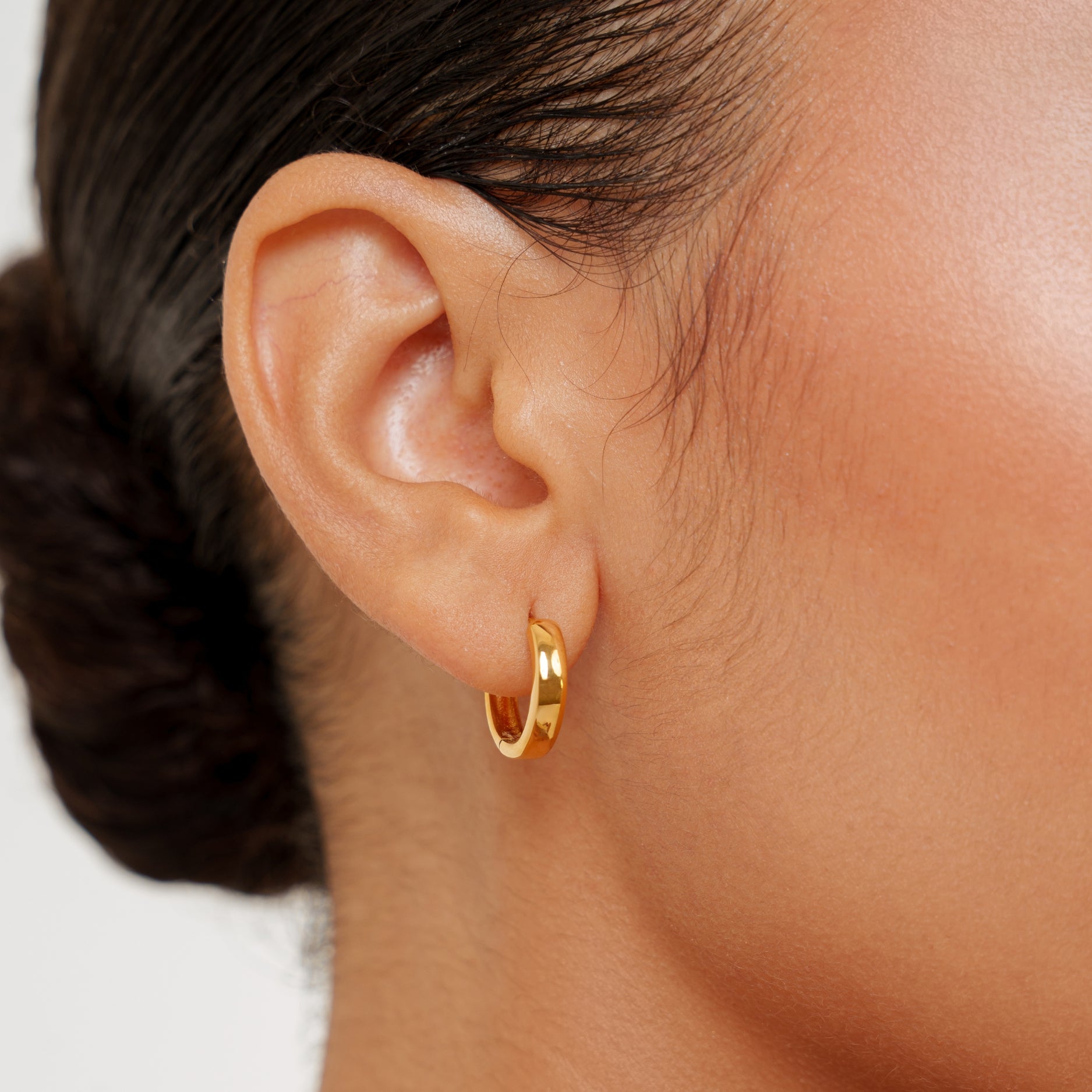 Bold Huggie Hoops Closeup