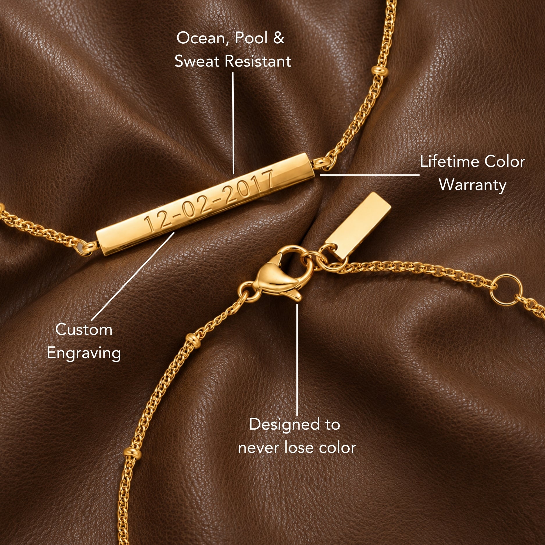Engravable Golden Bracelet