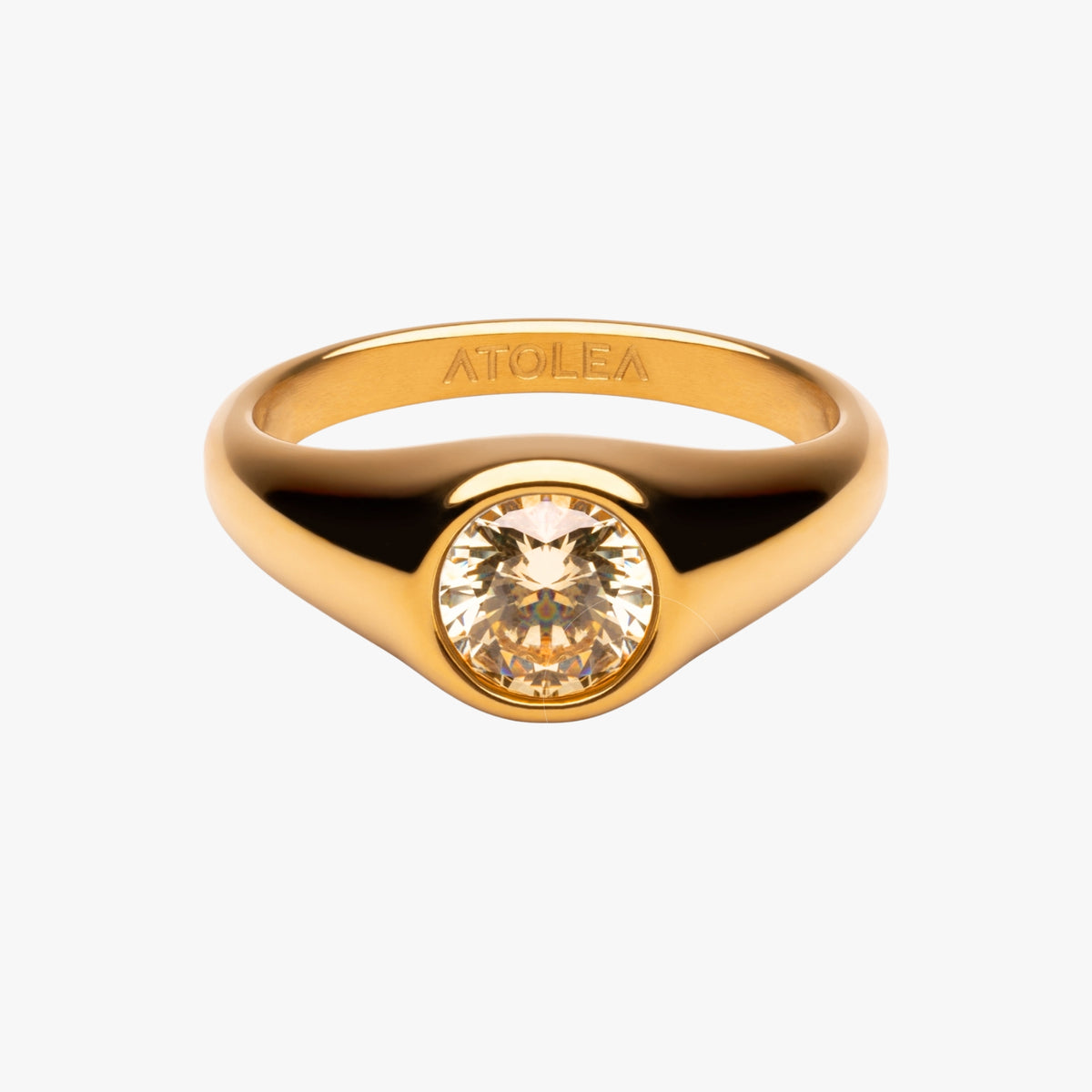 Golden Crystal Ring