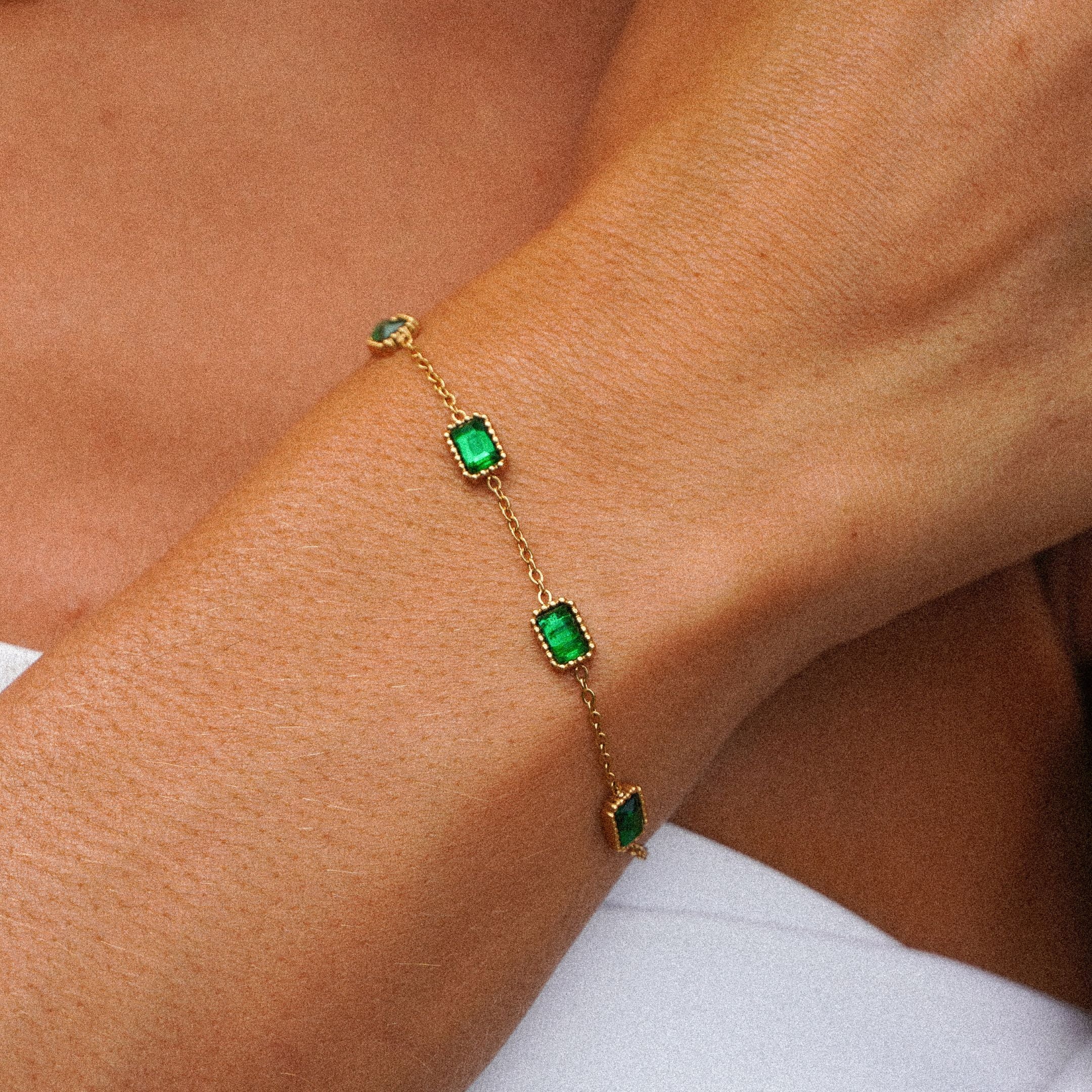 Green Emerald Bracelet