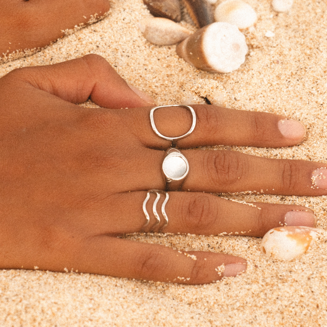 Silver Mother of Pearl Ring