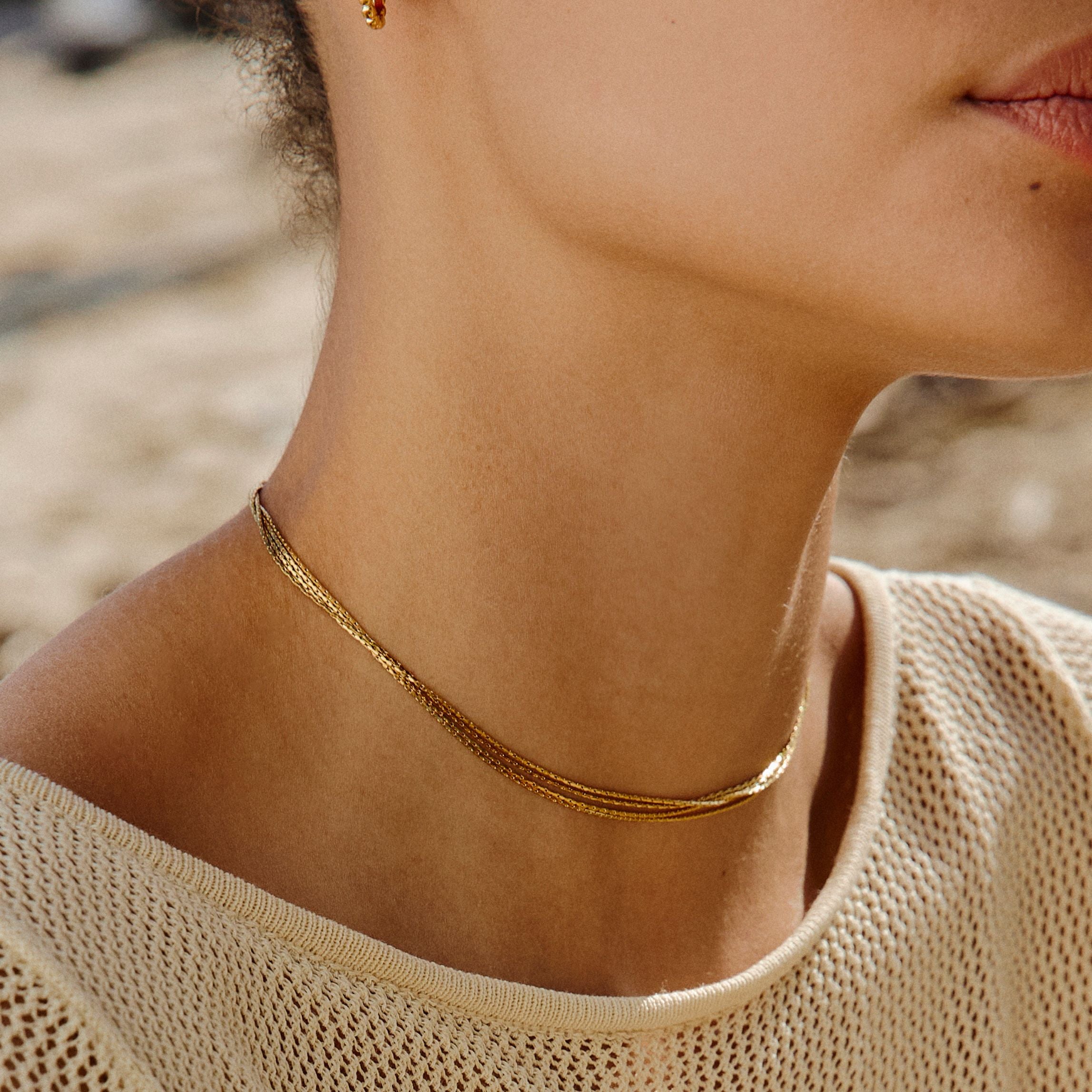 Layered Dainty Chokers