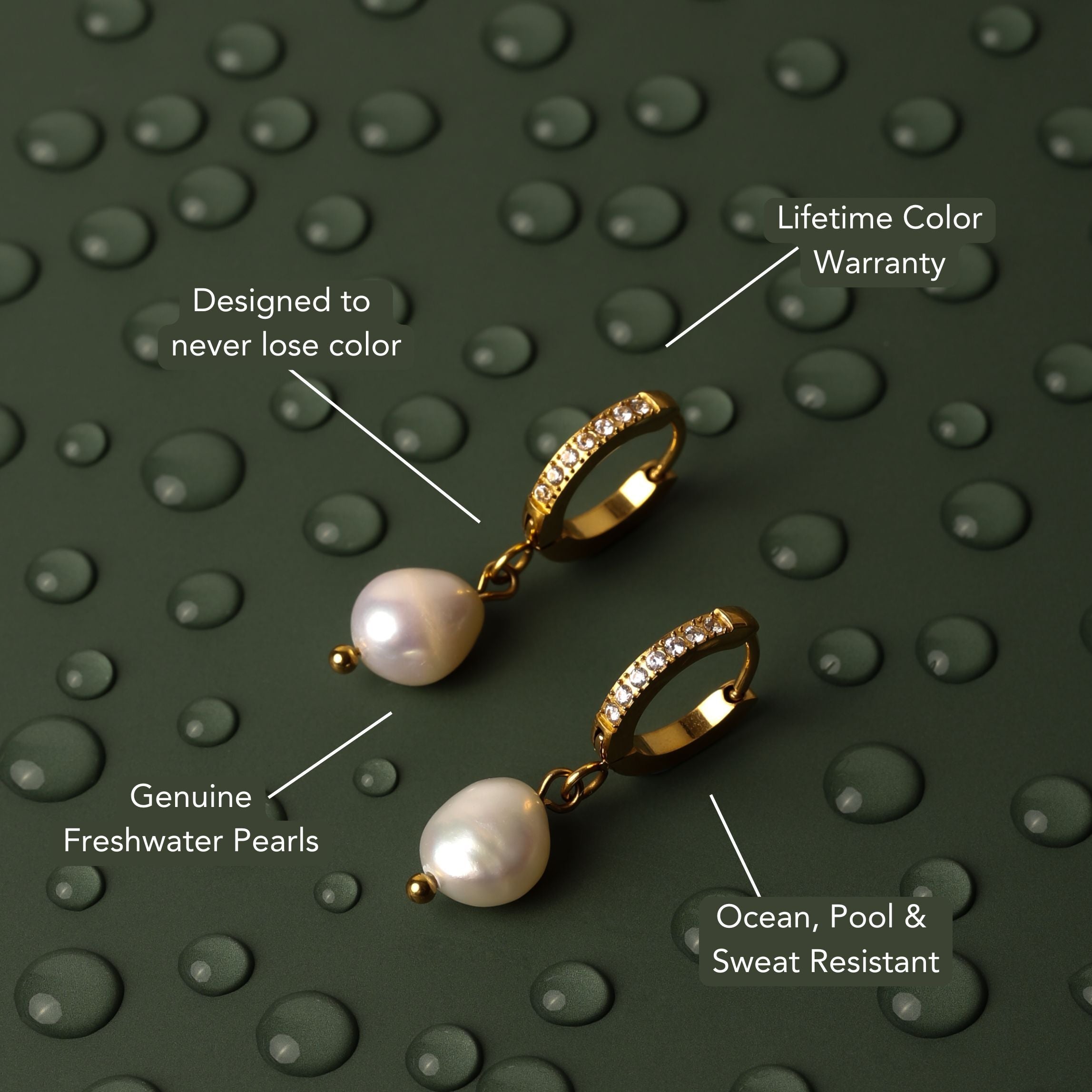 Pearl Hoops Waterproof