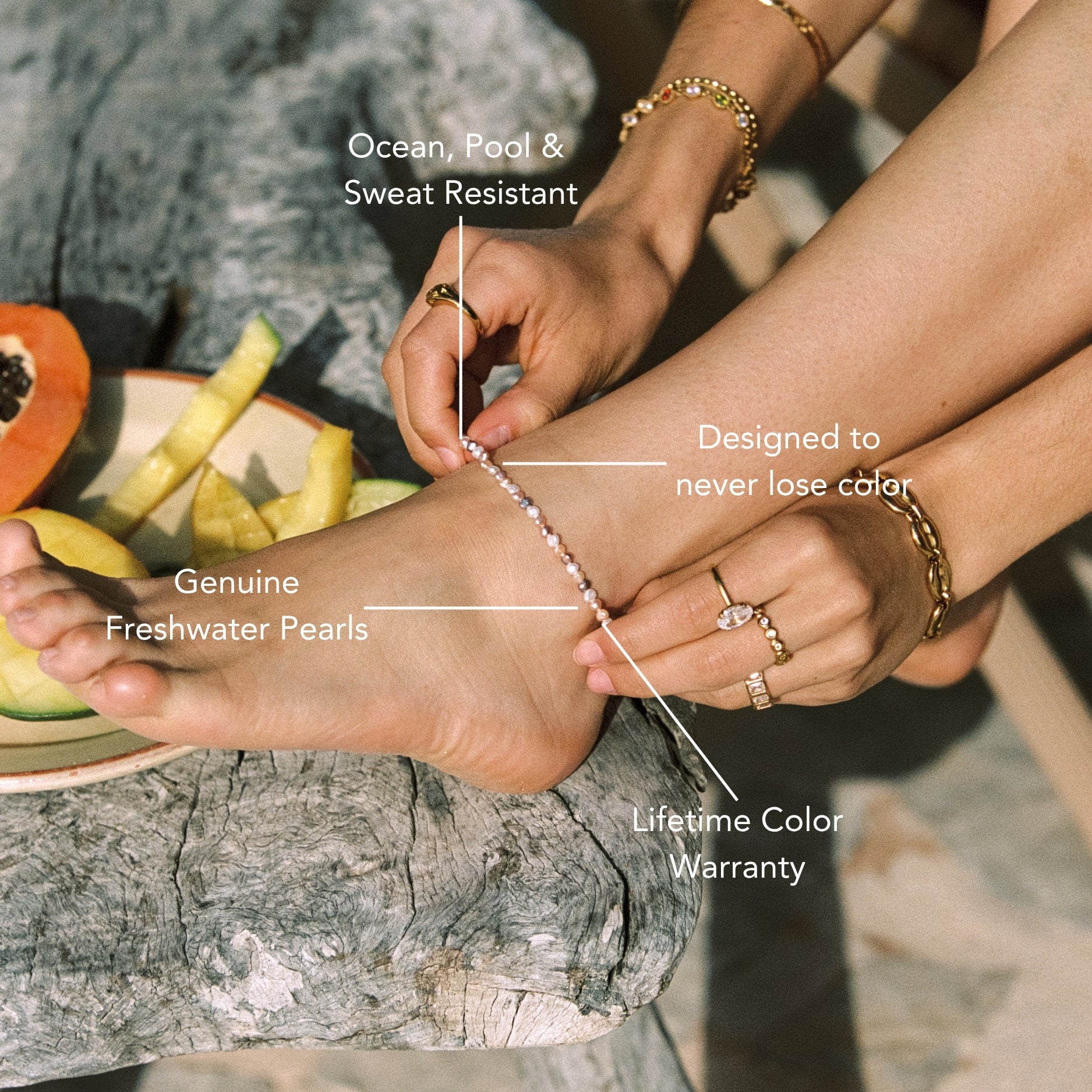 Pearla Gold Anklet