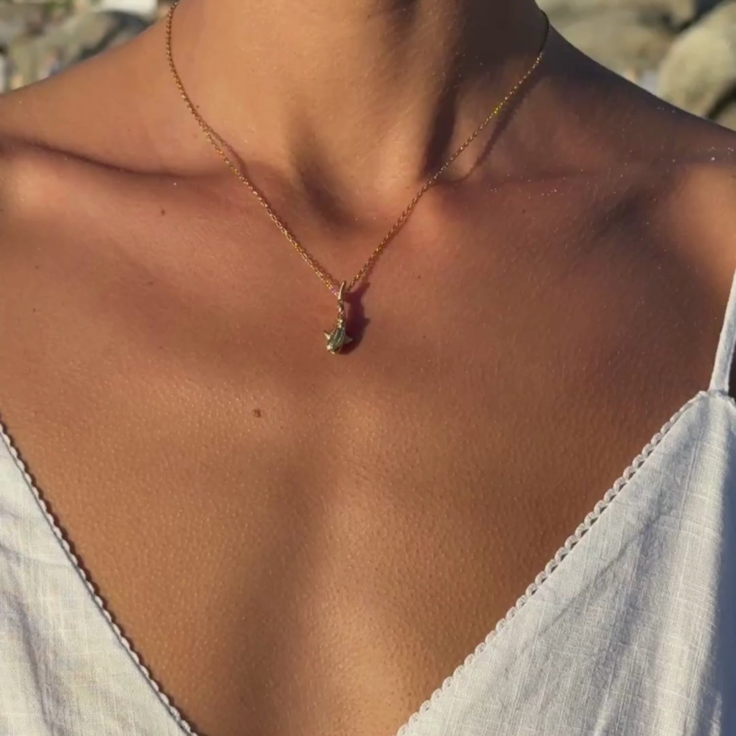 Whale Shark Silver Necklace Video Preview