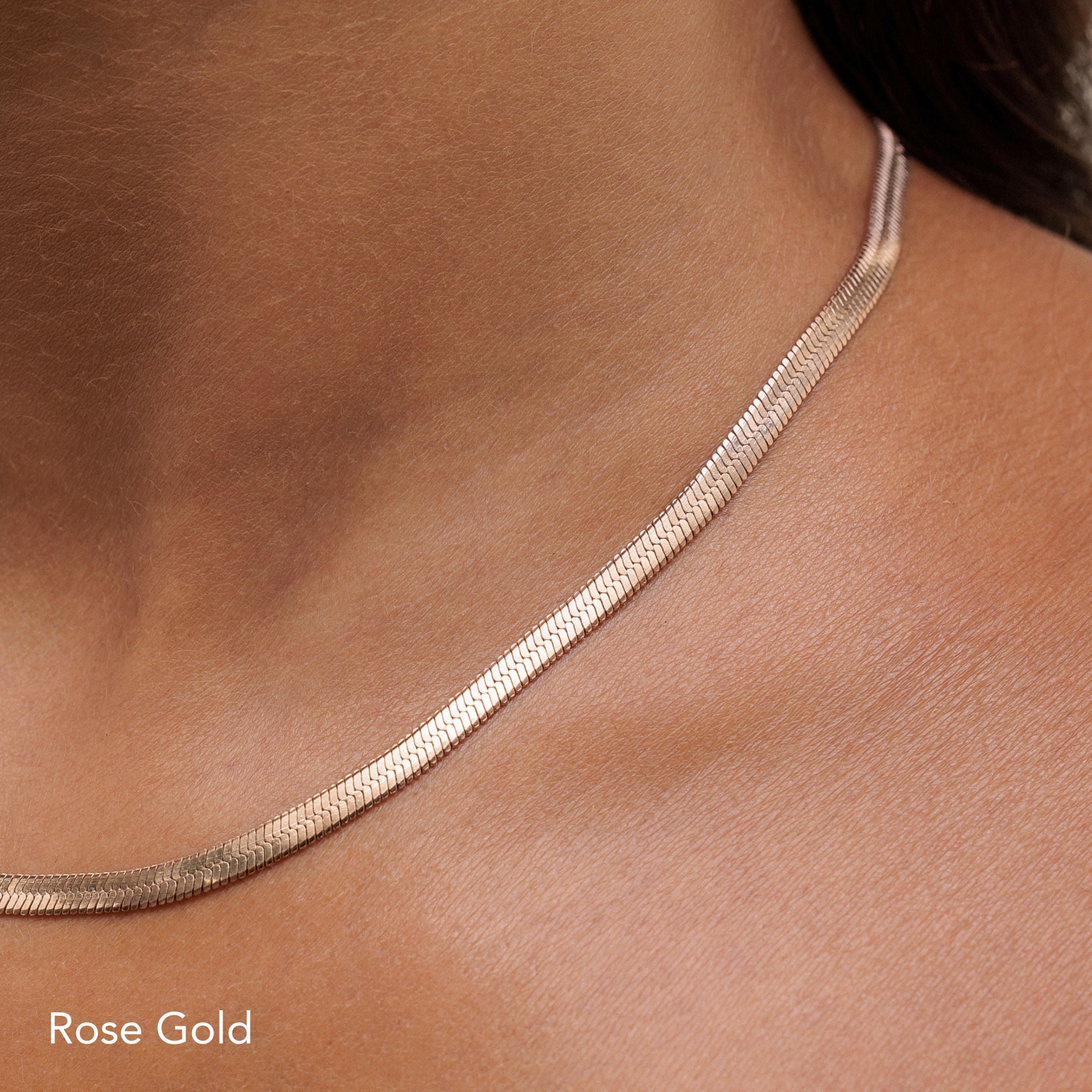 Rose Gold Herringbone Choker