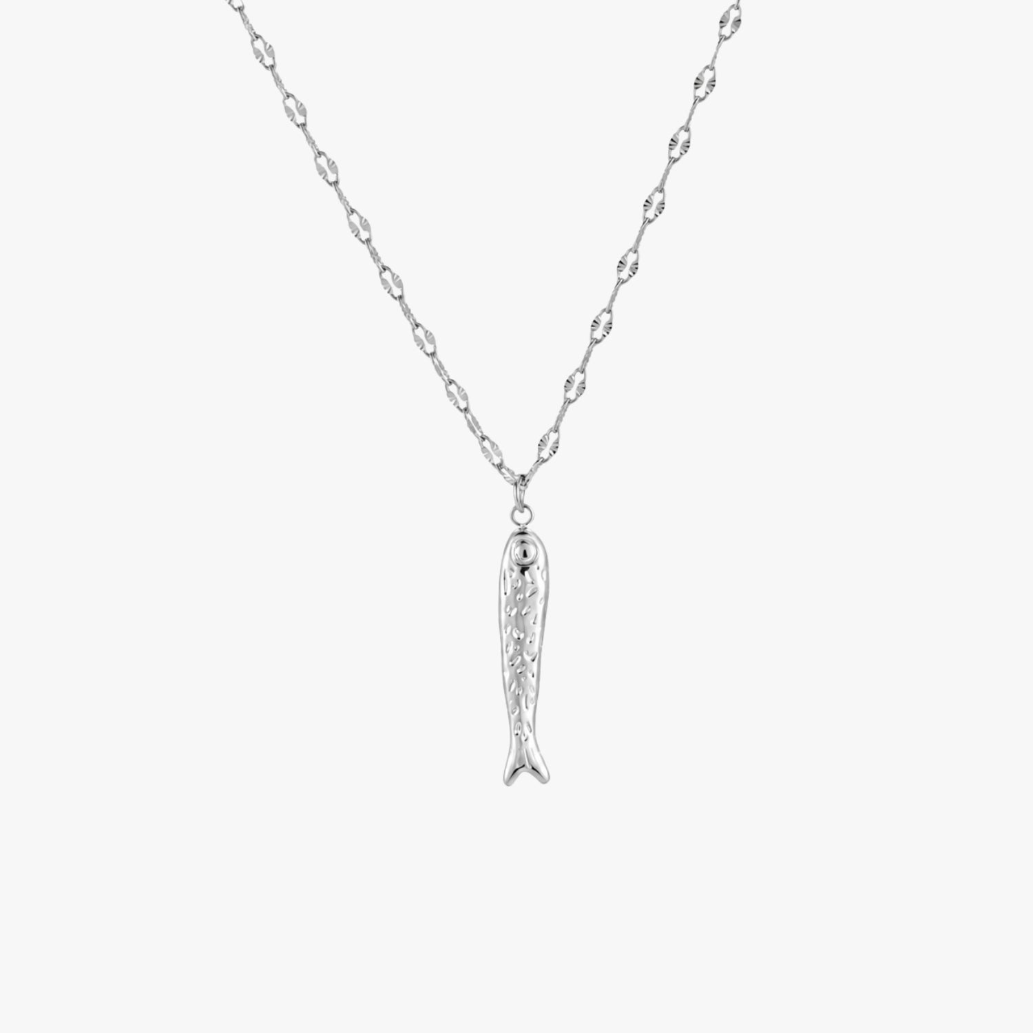 Silver Lucky Fish Necklace