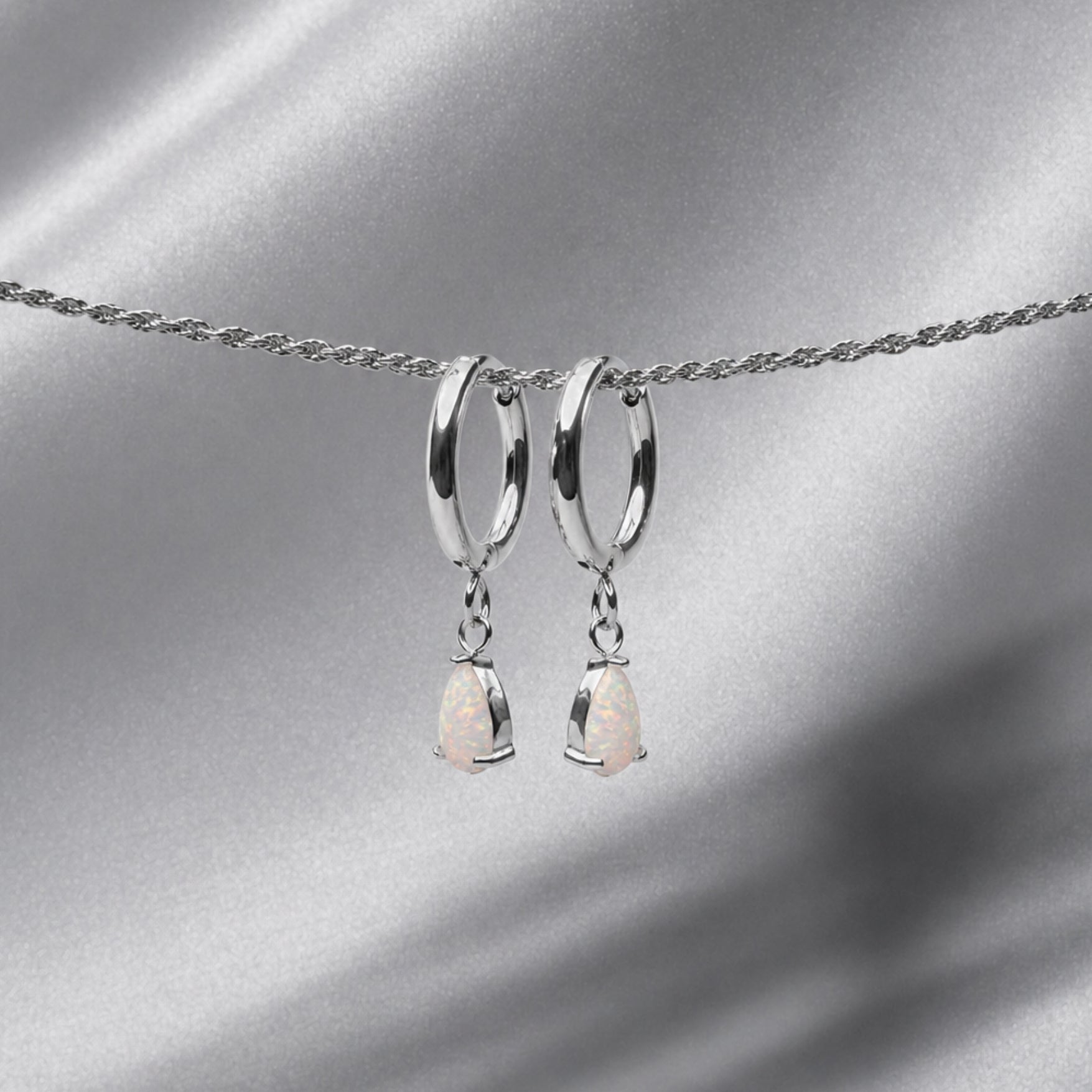 Silver Opal Earrings
