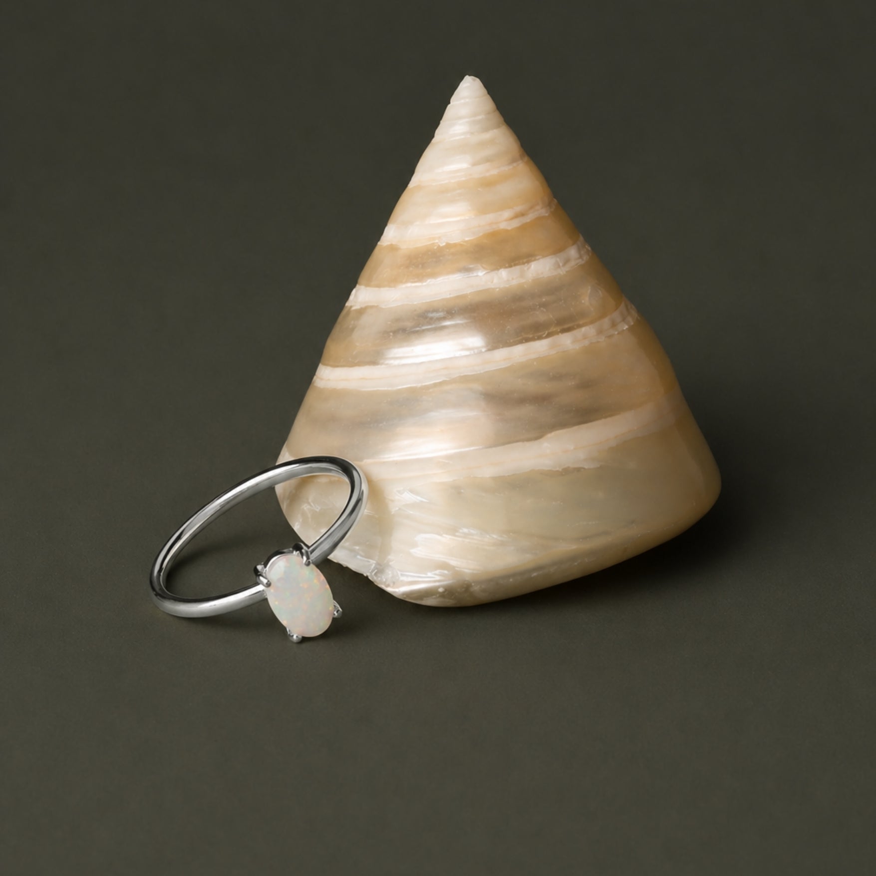 Silver Opal Ring