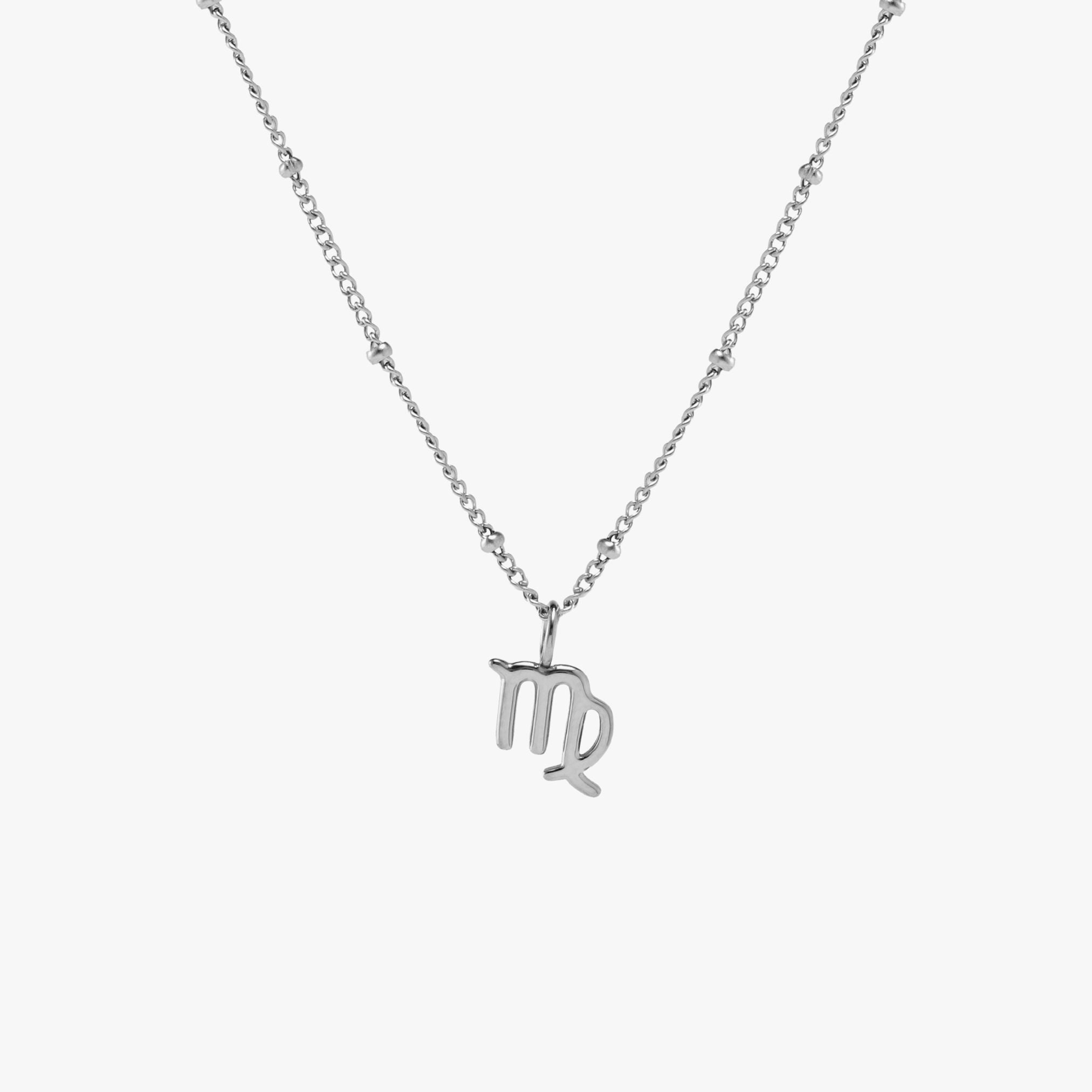 Zodiac Necklace Virgo Silver