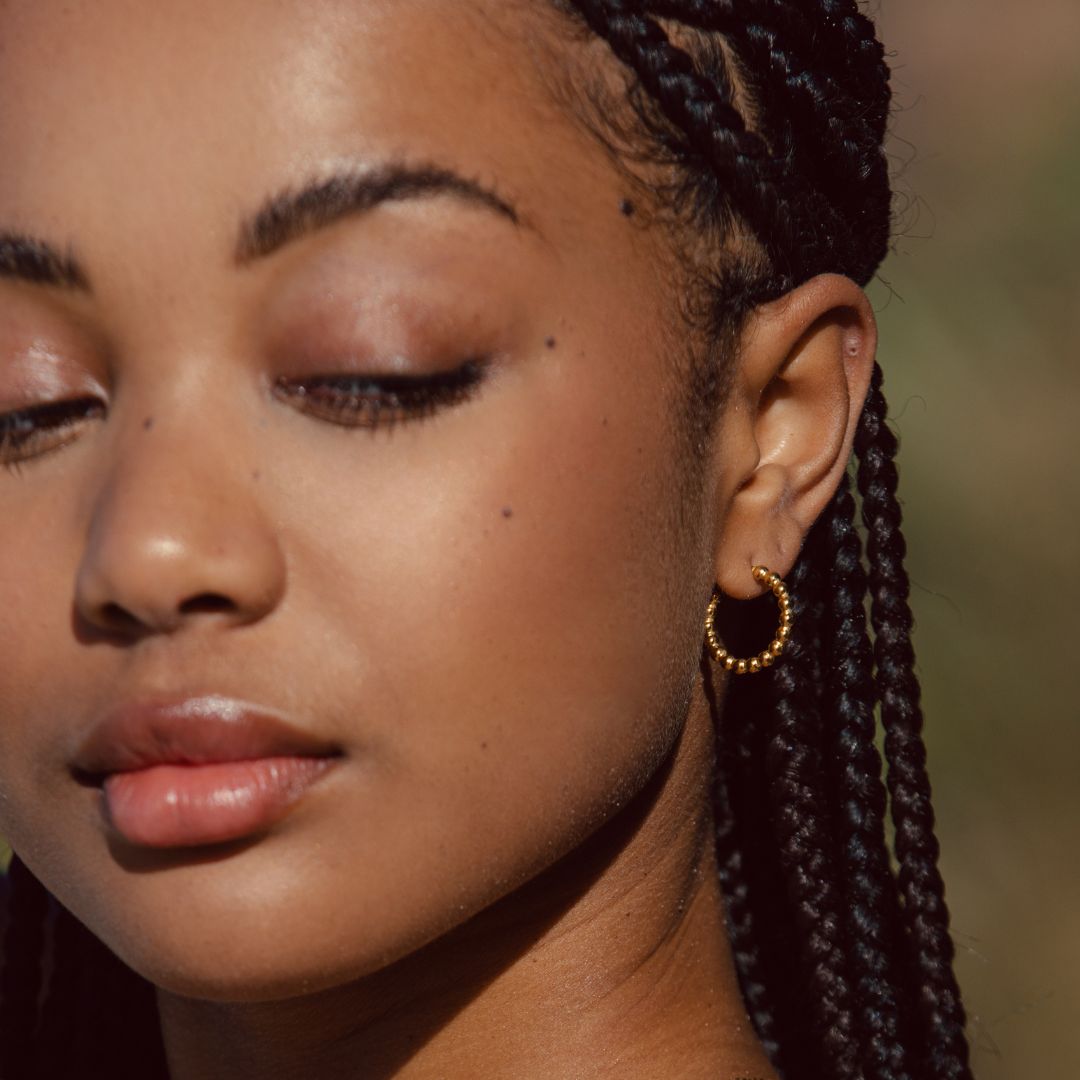 Ball Hoop Earrings