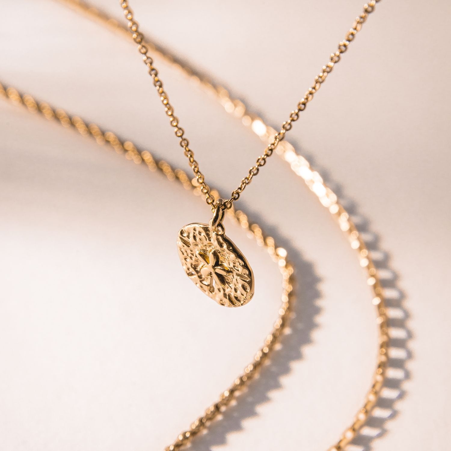 Sand Dollar Necklace Layered Look